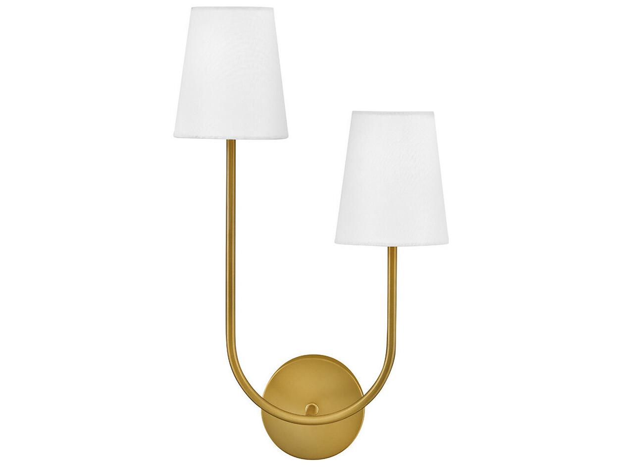 Lark Living Cora 2-Light Lacquered Brass Wall Sconce
