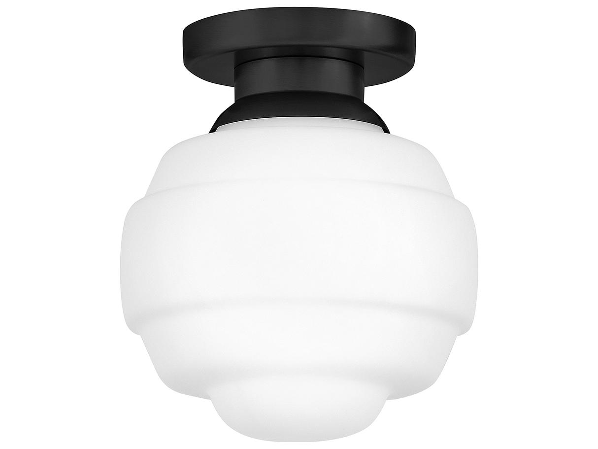 Lark Living Penny 1-Light Black Round Flush Mount