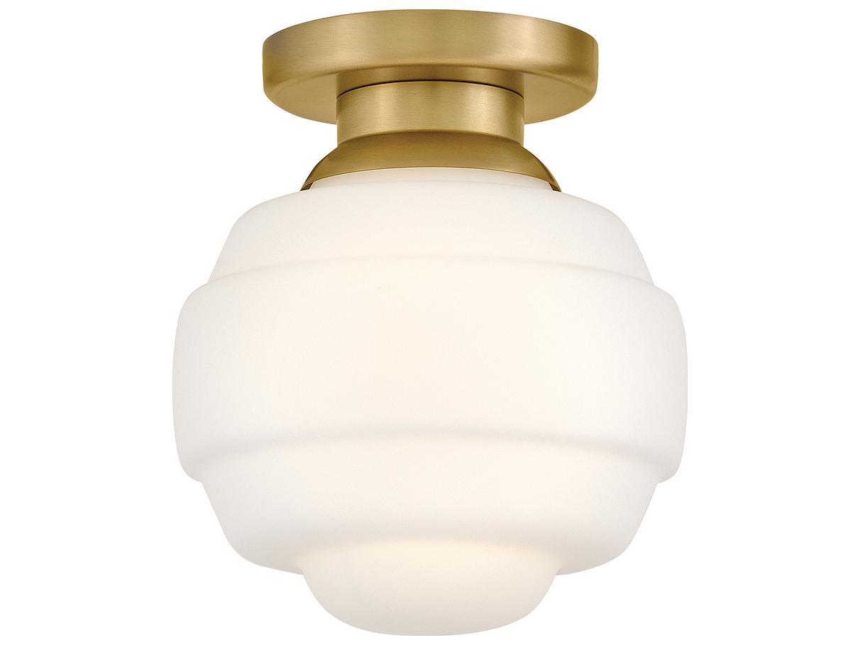 Lark Living Penny 1-Light Lacquered Brass Round Flush Mount