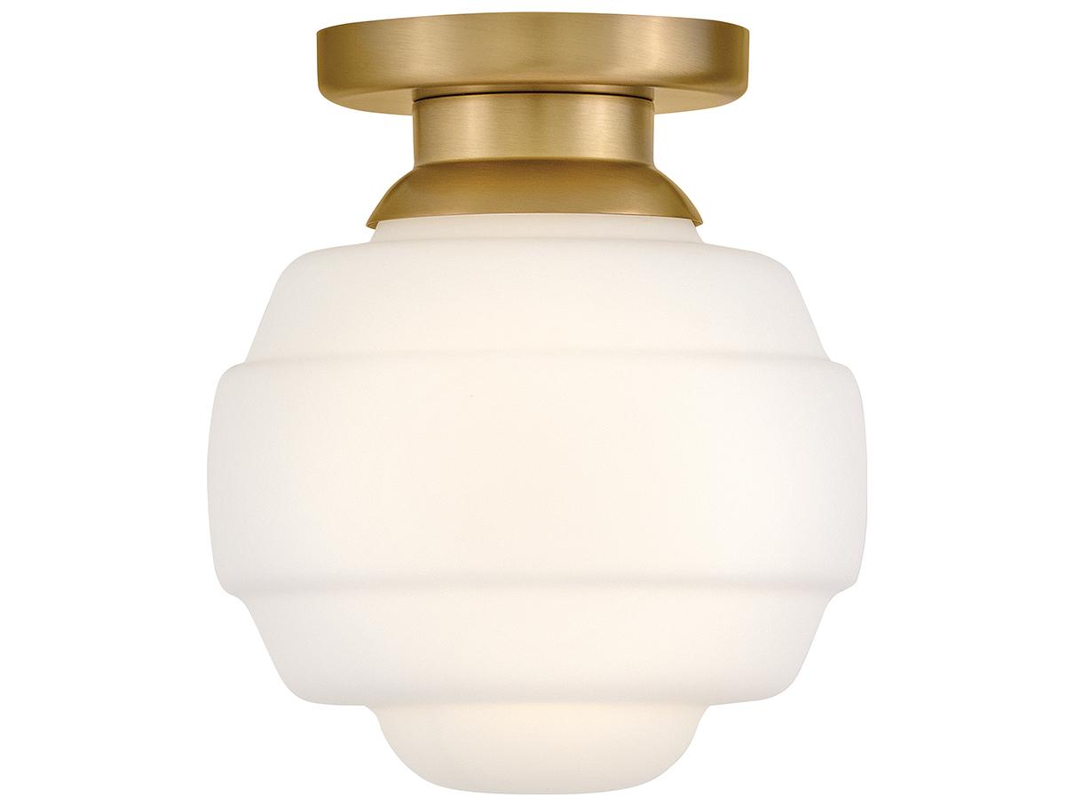 Lark Living Penny 1-Light Lacquered Brass Round Flush Mount