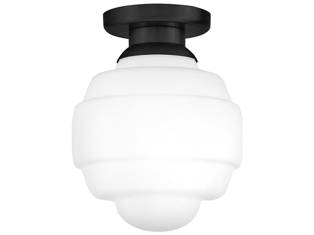 Lark Living Penny 1-Light Black Round Flush Mount
