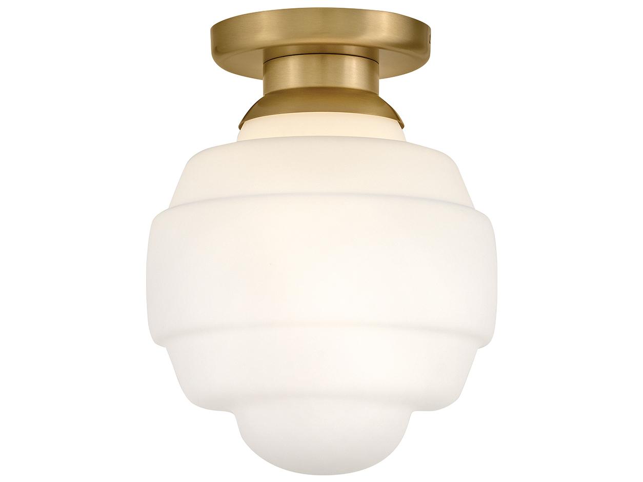Lark Living Penny 1-Light Lacquered Brass Round Flush Mount