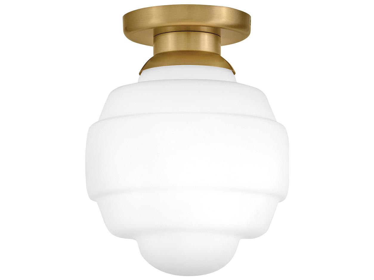 Lark Living Penny 1-Light Lacquered Brass Round Flush Mount