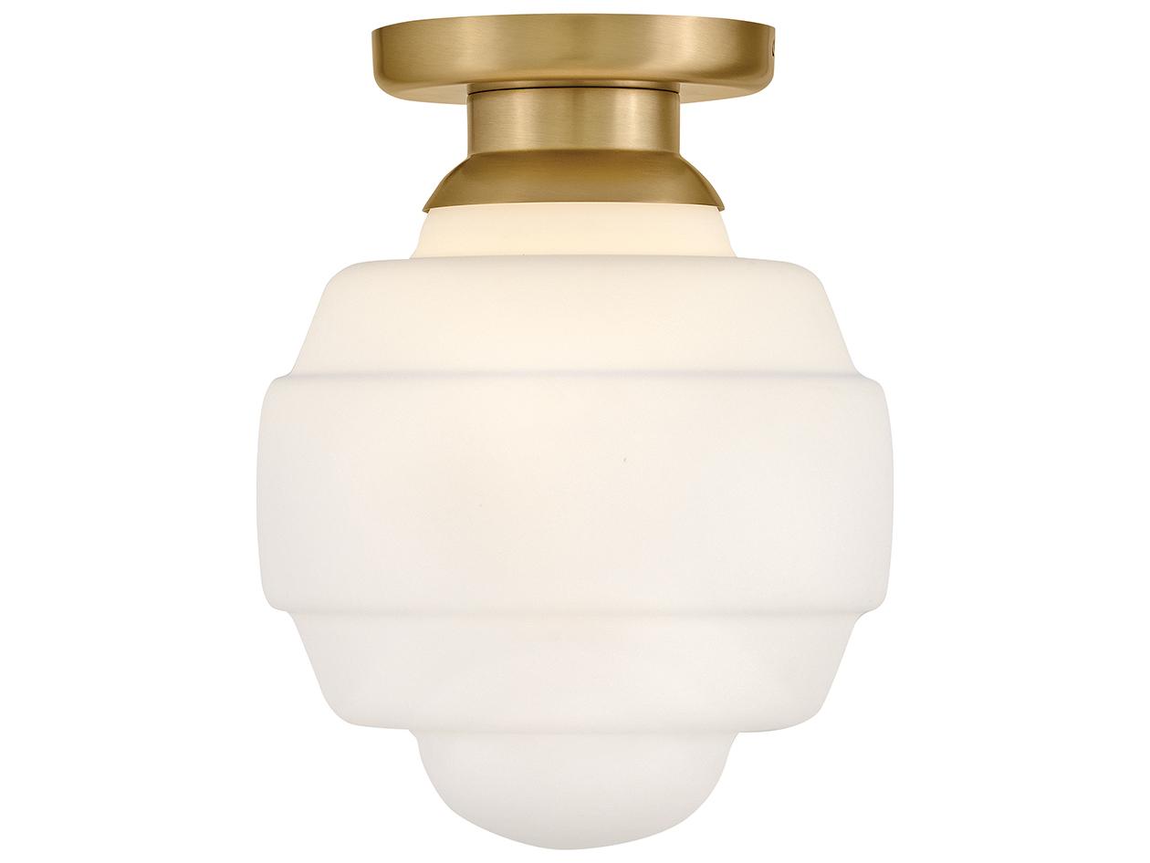 Lark Living Penny 1-Light Lacquered Brass Round Flush Mount