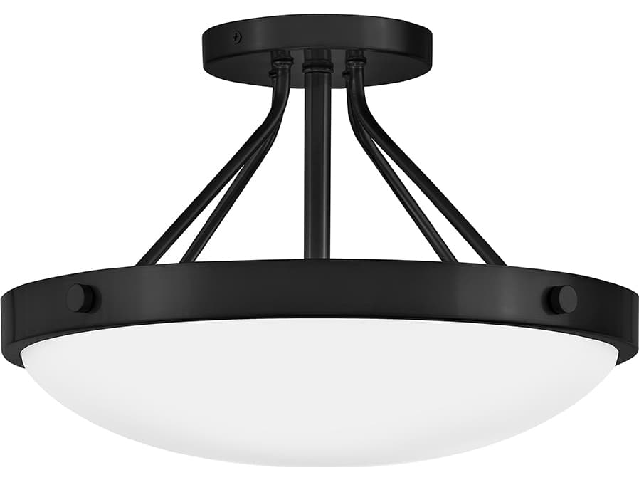 Lark Living Gus 3-Light Black Bowl Semi Flush Mount