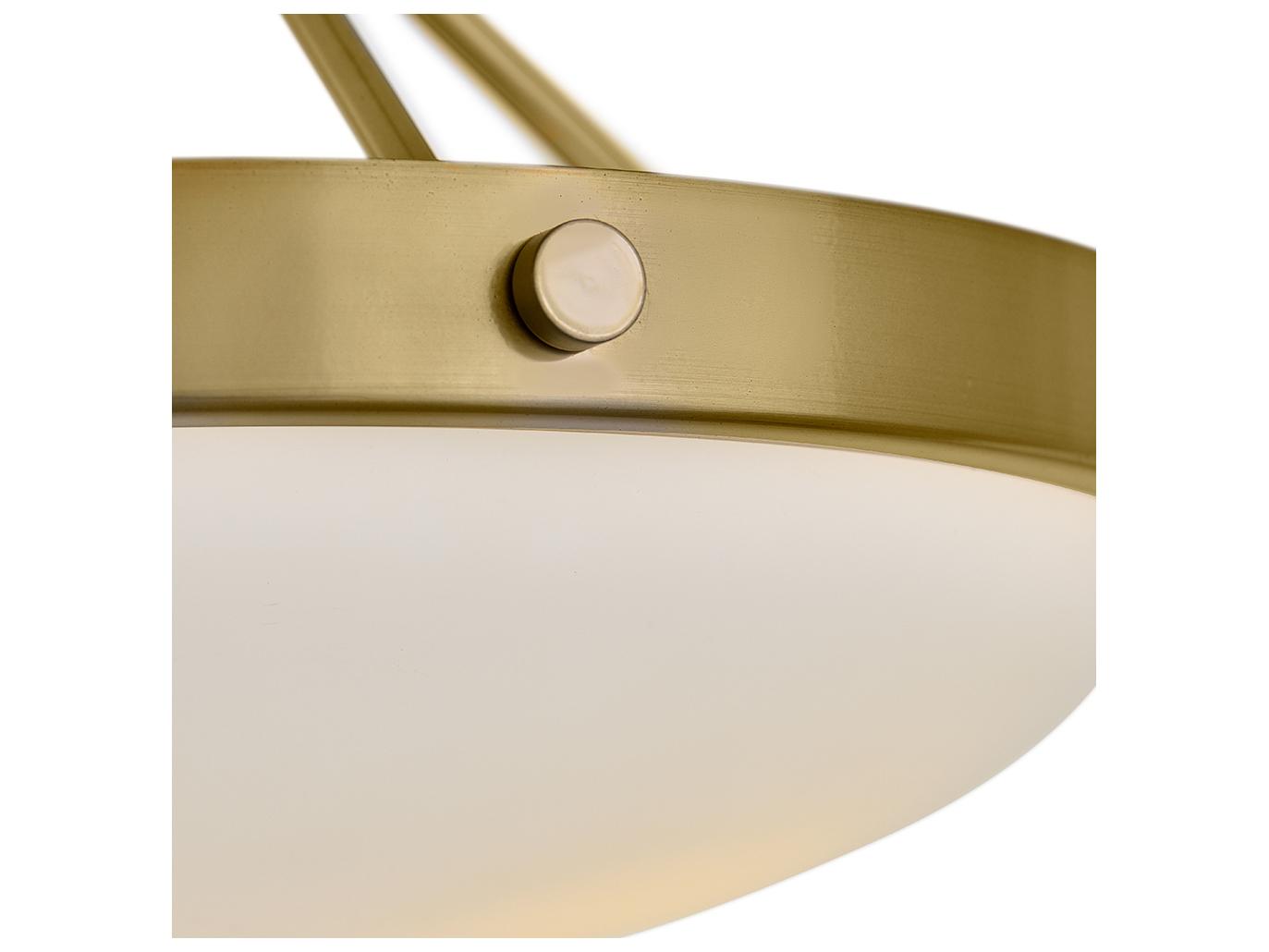 Lark Living Gus 3-Light Gold Bowl Semi Flush Mount