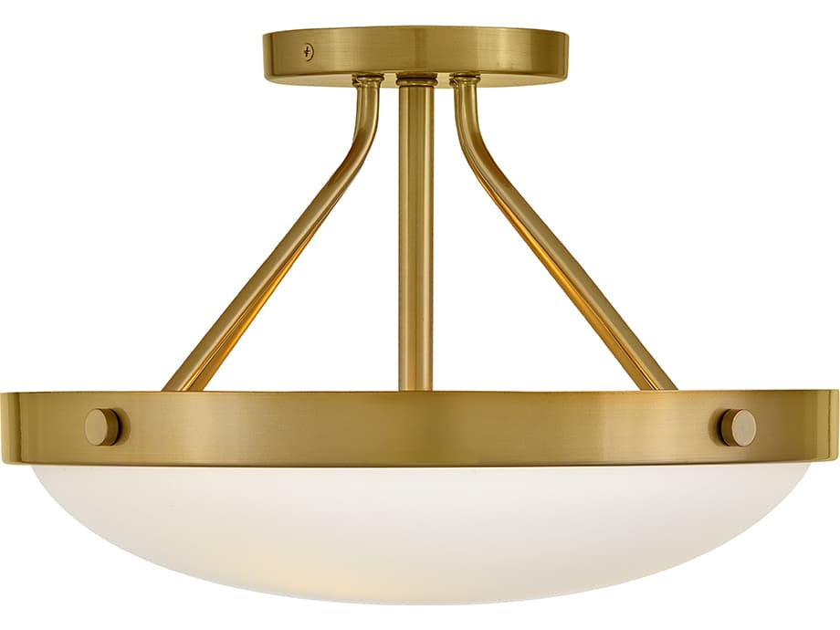 Lark Living Gus 3-Light Gold Bowl Semi Flush Mount