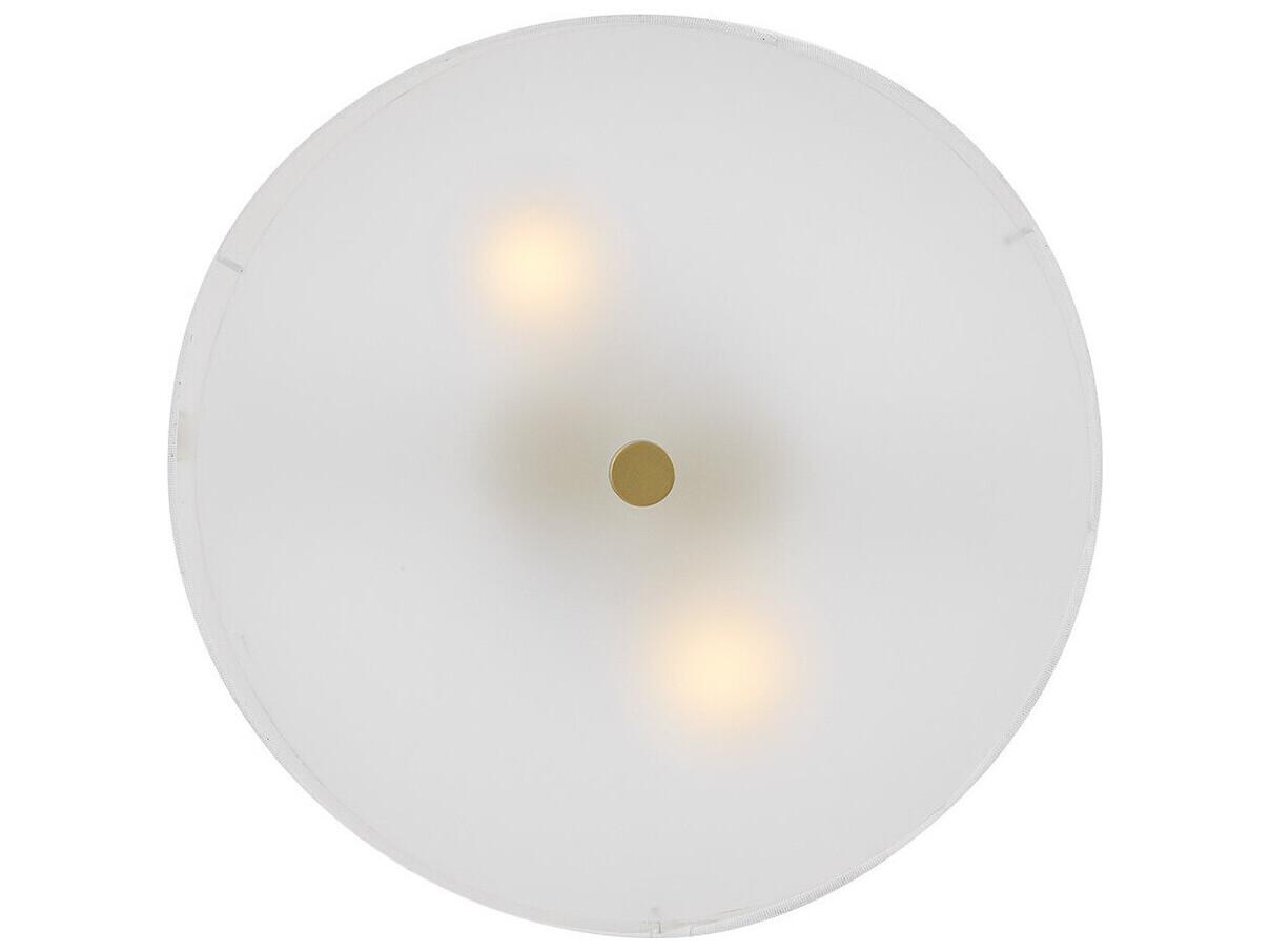 Lark Living Bliss 2-Light Lacquered Brass Drum Semi Flush Mount
