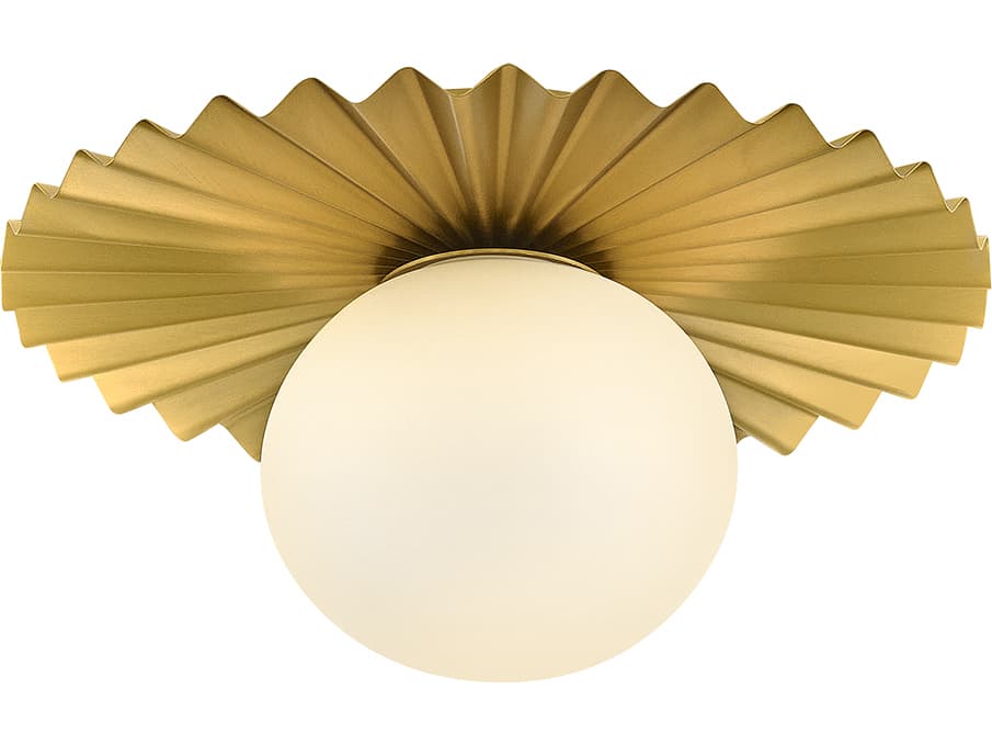 Lark Living Stevie 1-Light Lacquered Brass Globe Flush Mount