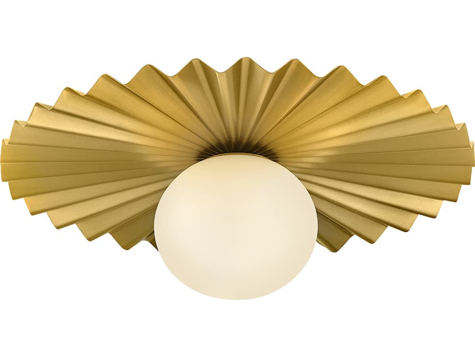 Lark Living Stevie 1-Light Lacquered Brass Globe Flush Mount
