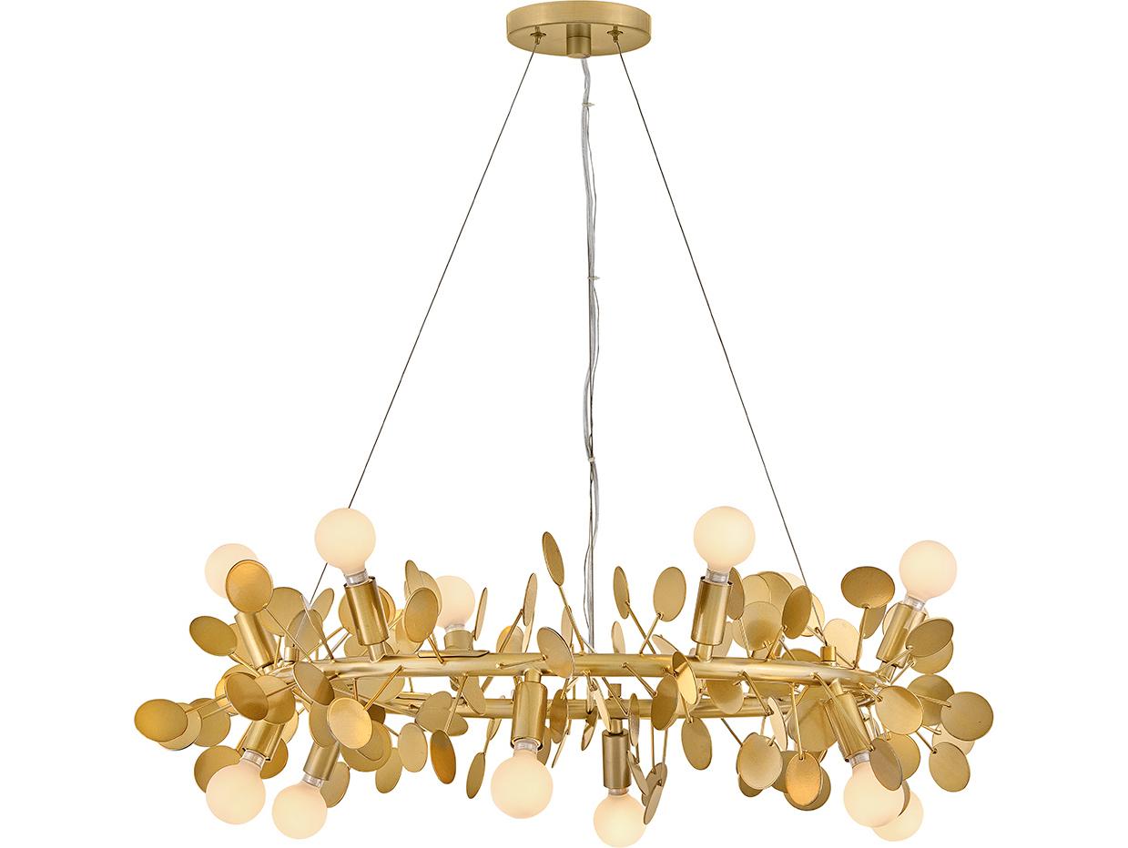 Lark Living Lolli 12-Light Distressed Brass Chandelier
