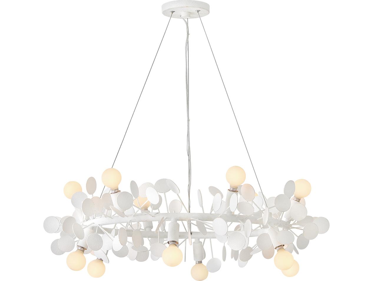 Lark Living Lolli 12-Light Textured Plaster White Chandelier