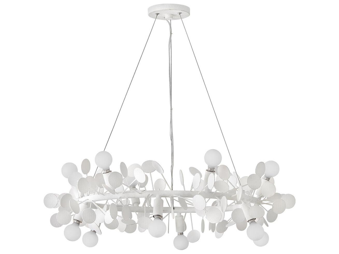 Lark Living Lolli 12-Light Textured Plaster White Chandelier