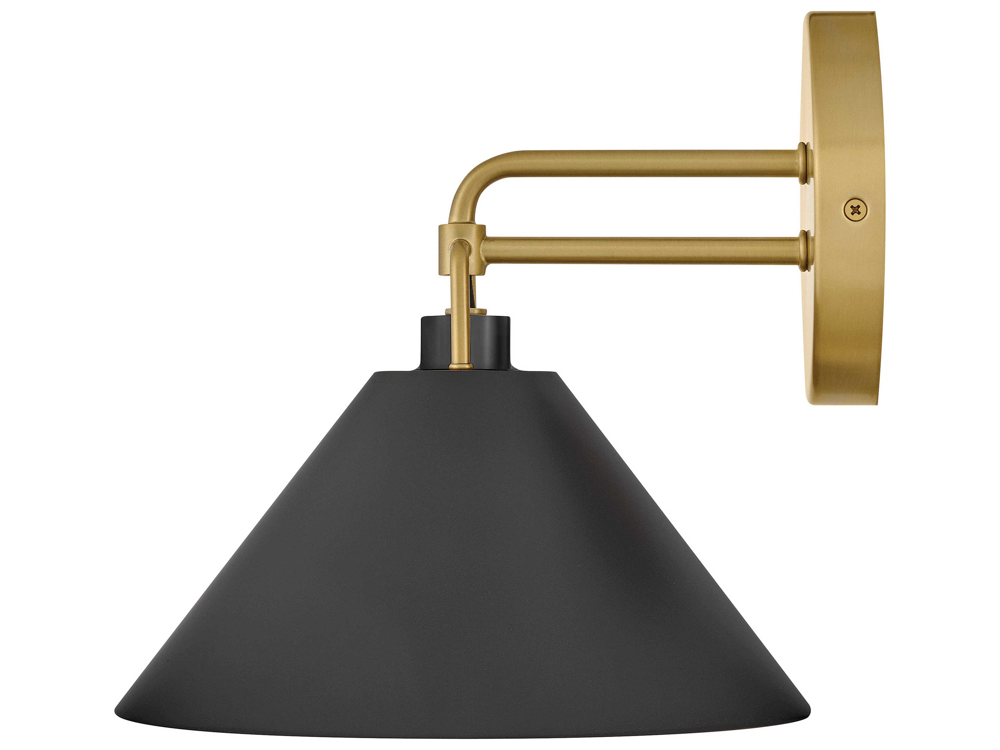 Lark Living Milo 1-Light Lacquered Brass Black Wall Sconce