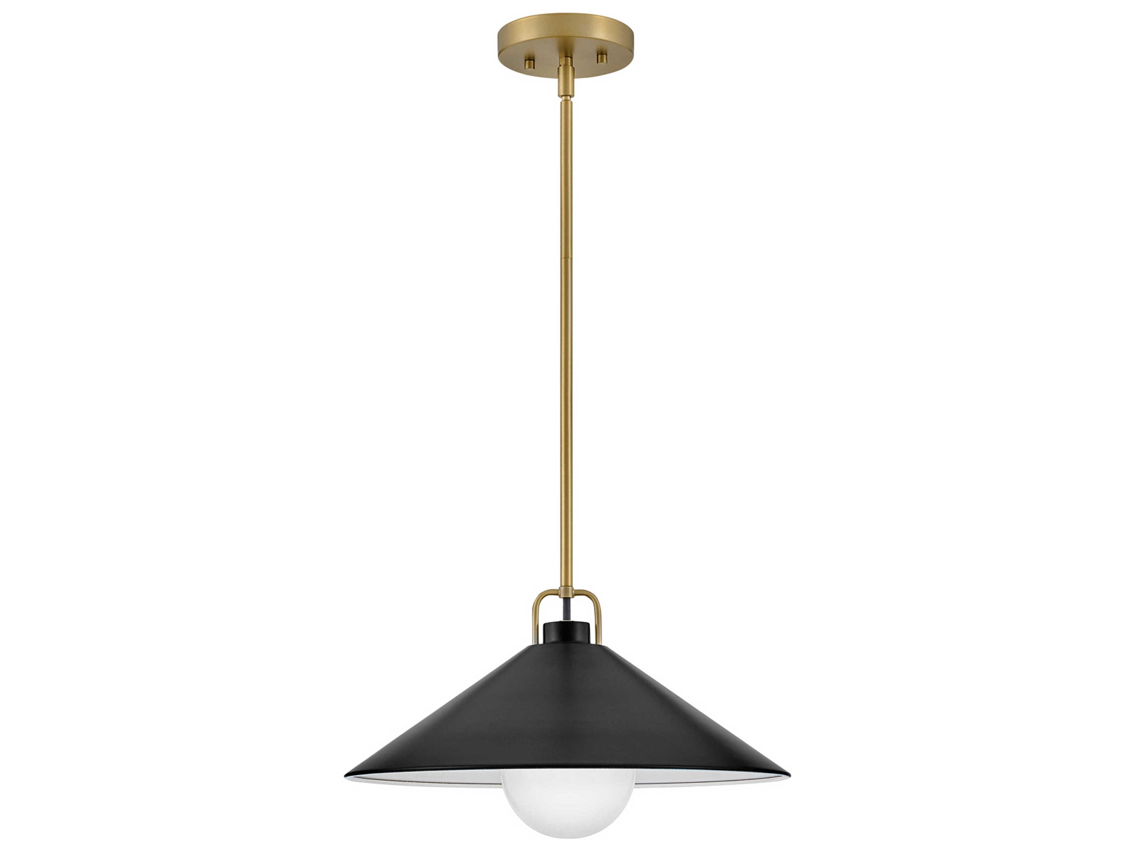 Lark Living Milo 1-Light Lacquered Brass Black Pendant
