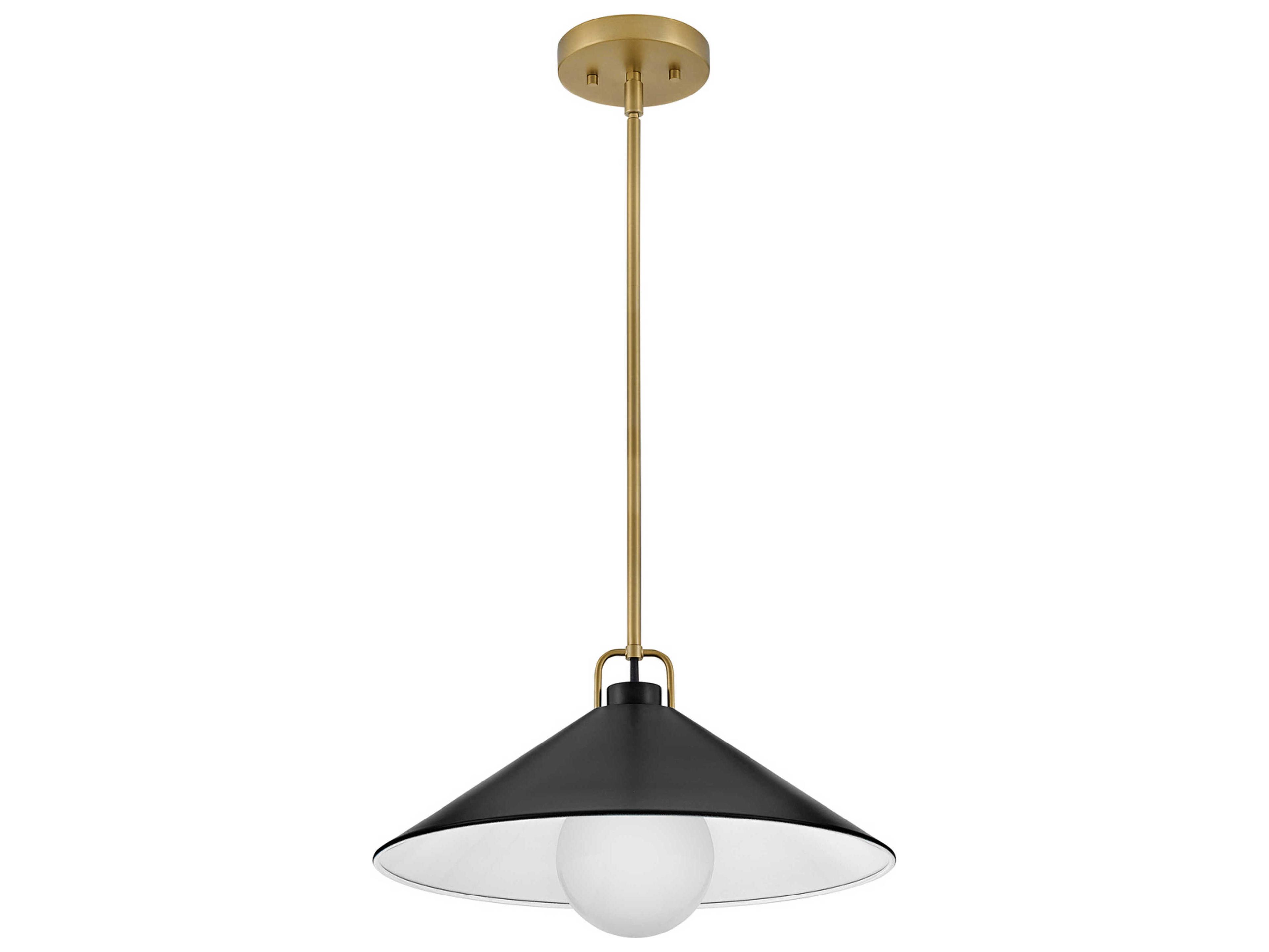 Lark Living Milo 1-Light Lacquered Brass Black Pendant