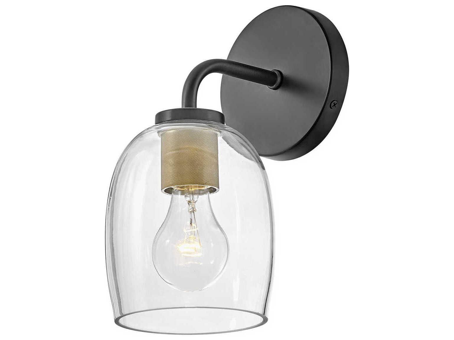 Lark Living Percy 1-Light Black Wall Sconce