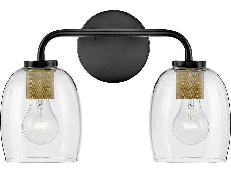 Lark Living Percy 2-Light Black Vanity Light