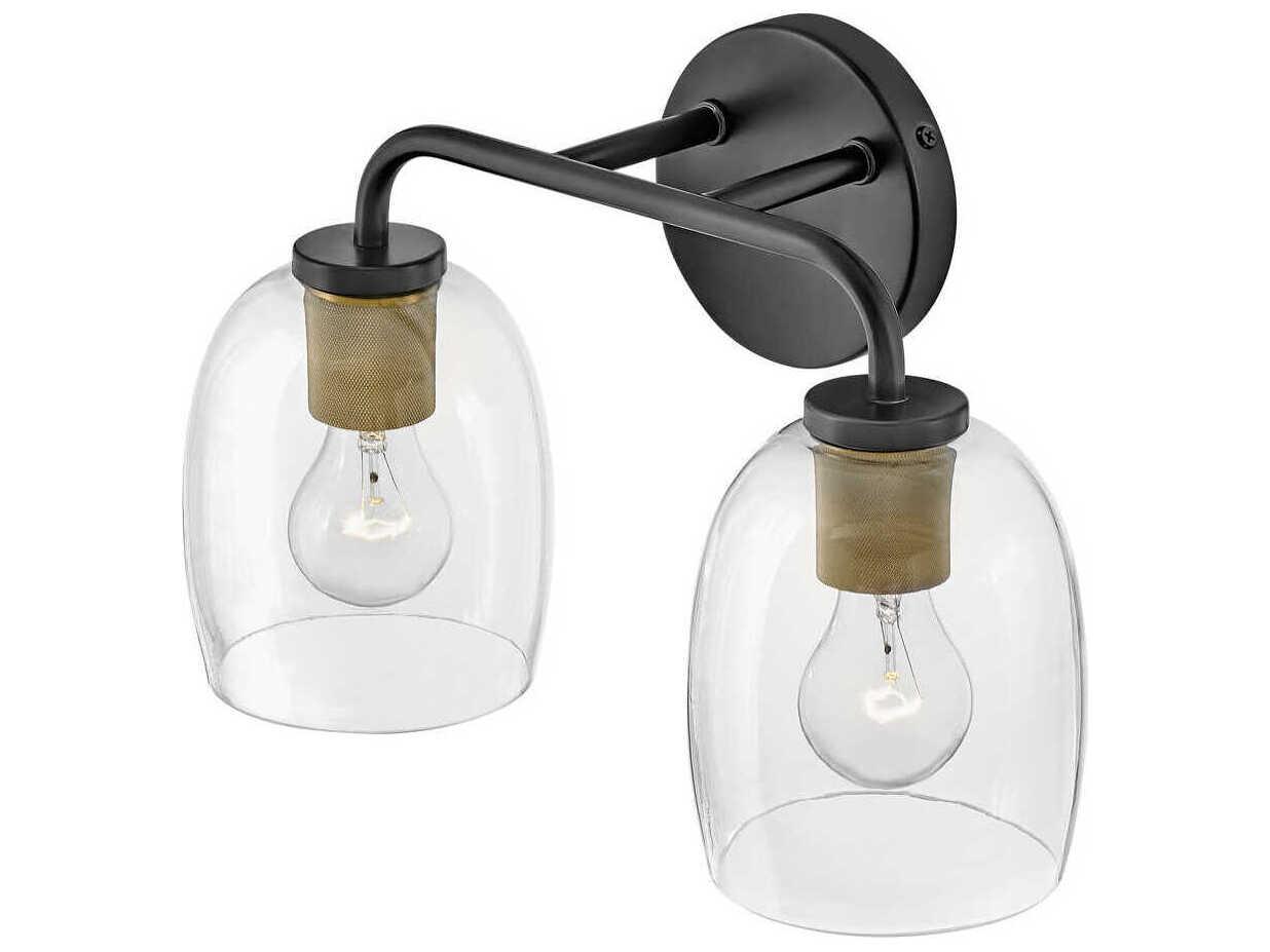 Lark Living Percy 2-Light Black Vanity Light