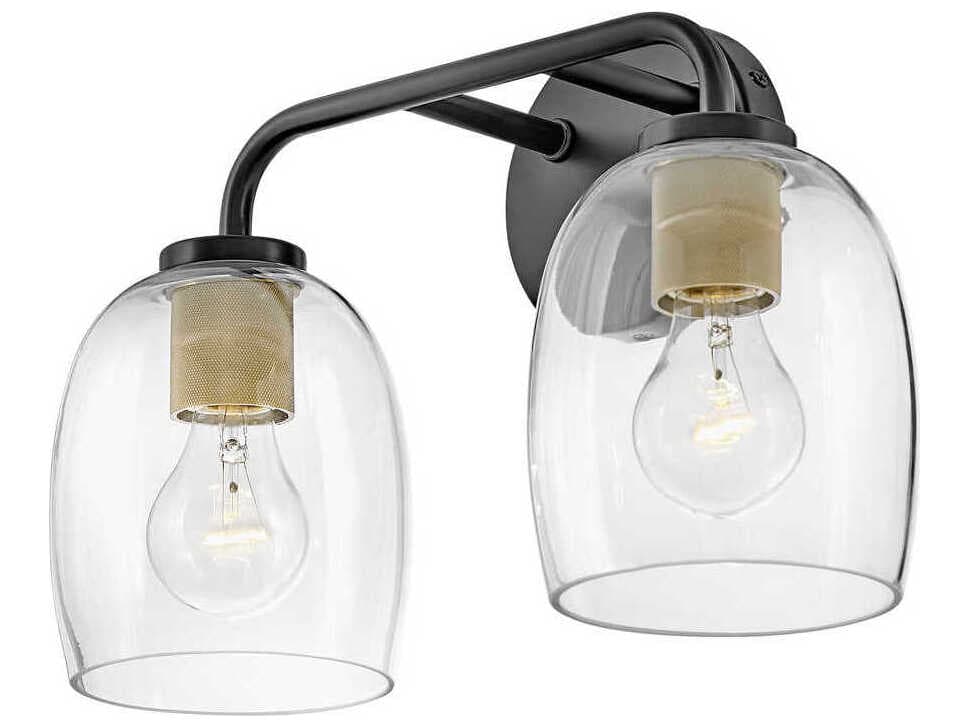 Lark Living Percy 2-Light Black Vanity Light