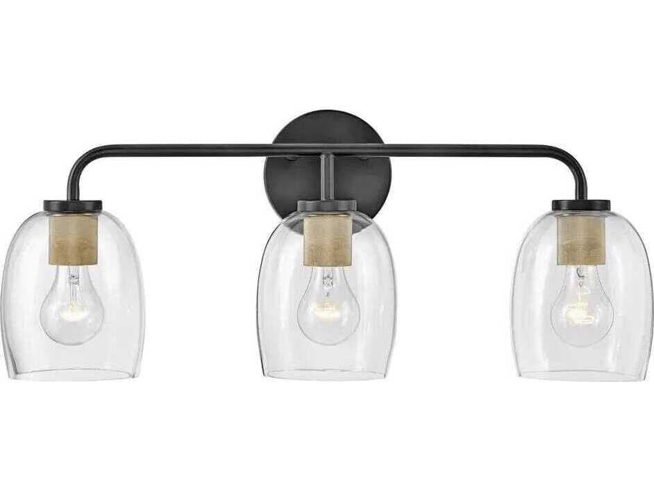 Lark Living Percy 3-Light Black Vanity Light