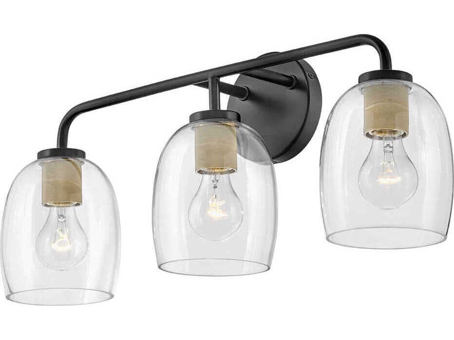 Lark Living Percy 3-Light Black Vanity Light
