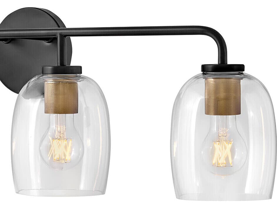 Lark Living Percy 4-Light Black Lacquered Brass Vanity Light