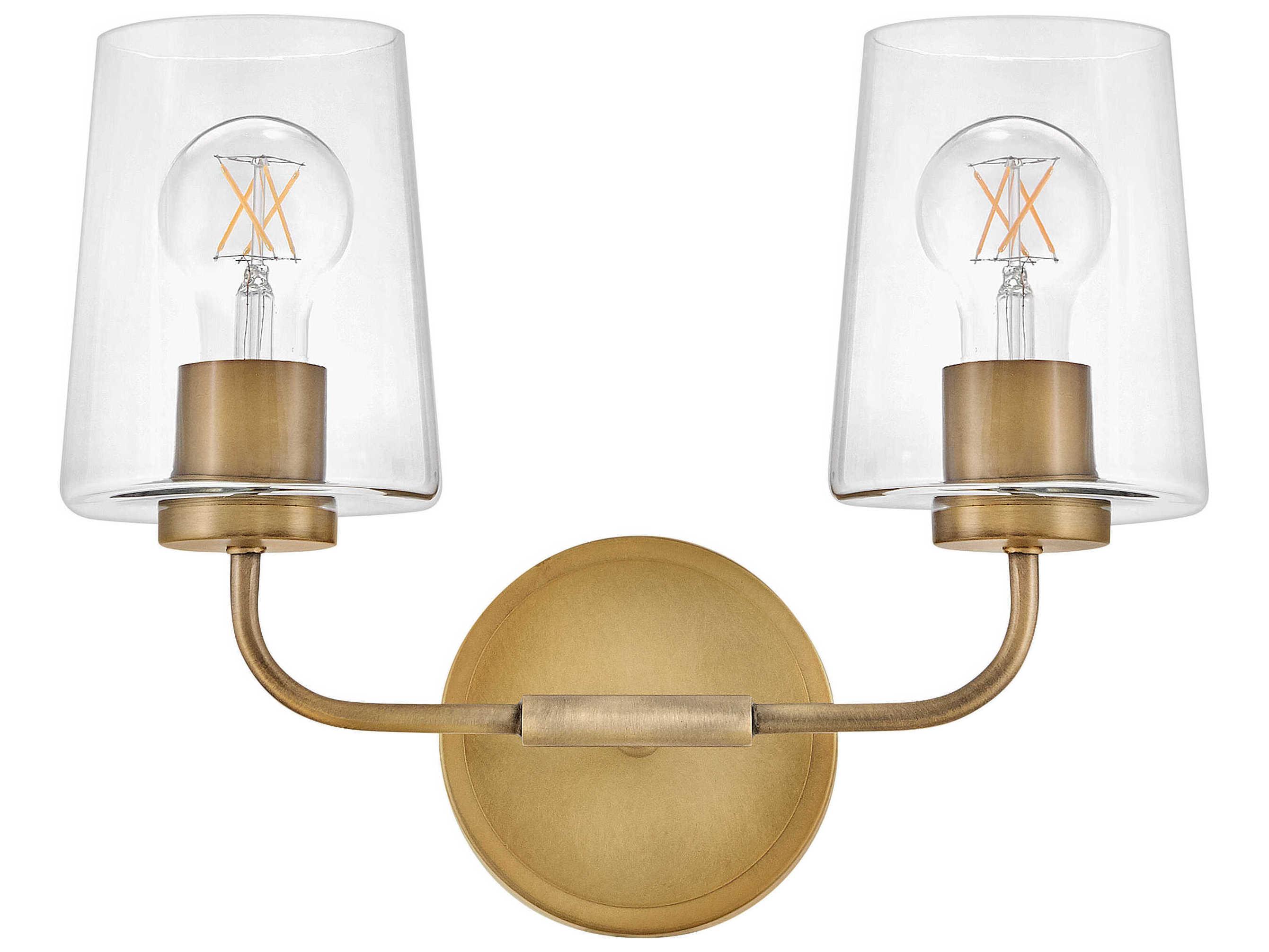 Lark Living Kline 2-Light Heritage Brass Vanity Light