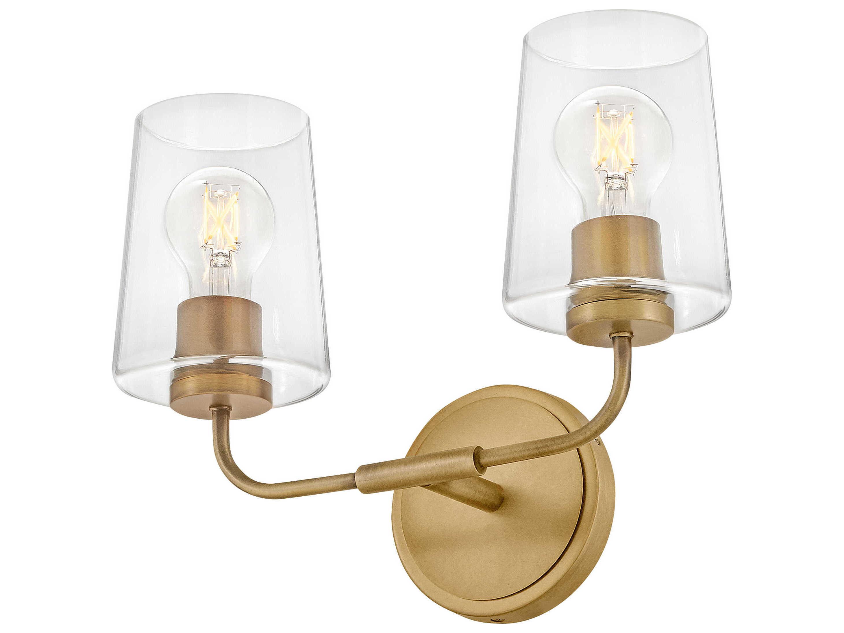 Lark Living Kline 2-Light Heritage Brass Vanity Light