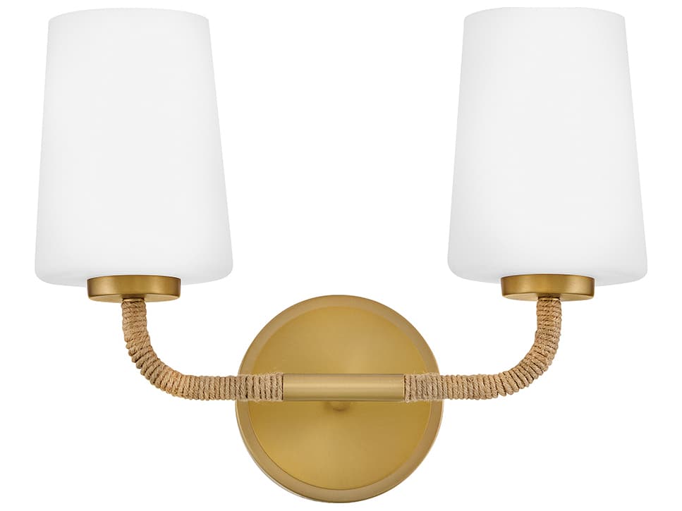 Lark Living Kline 2-Light Lacquered Brass Vanity Light