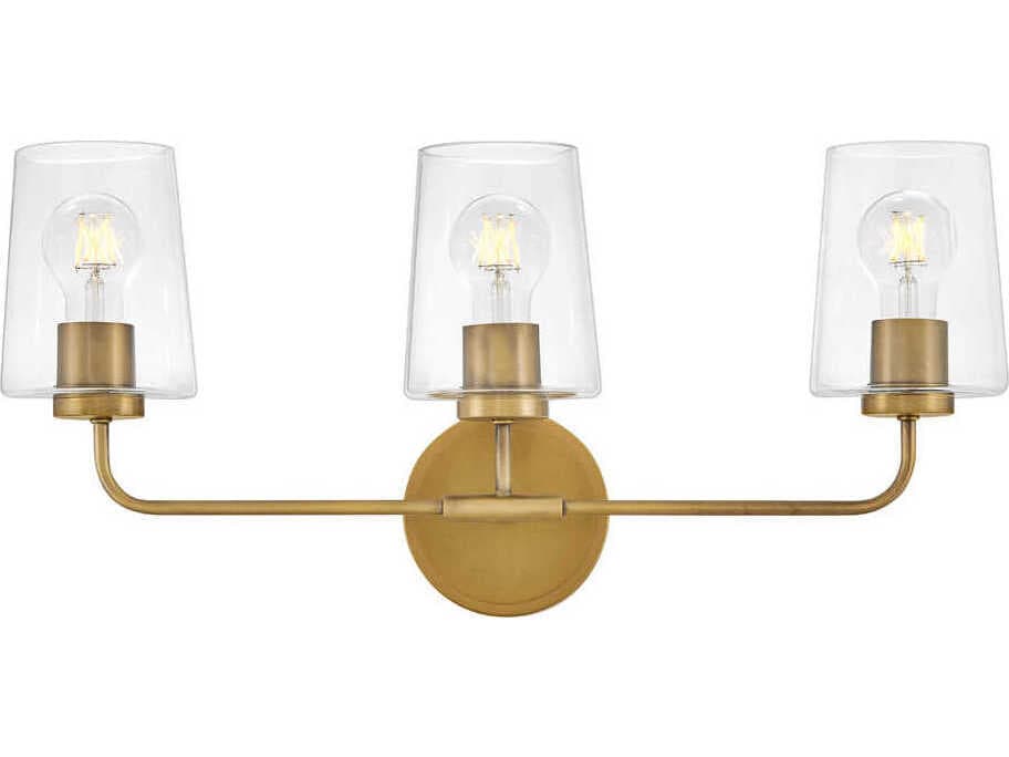 Lark Living Kline 3-Light Heritage Brass Vanity Light