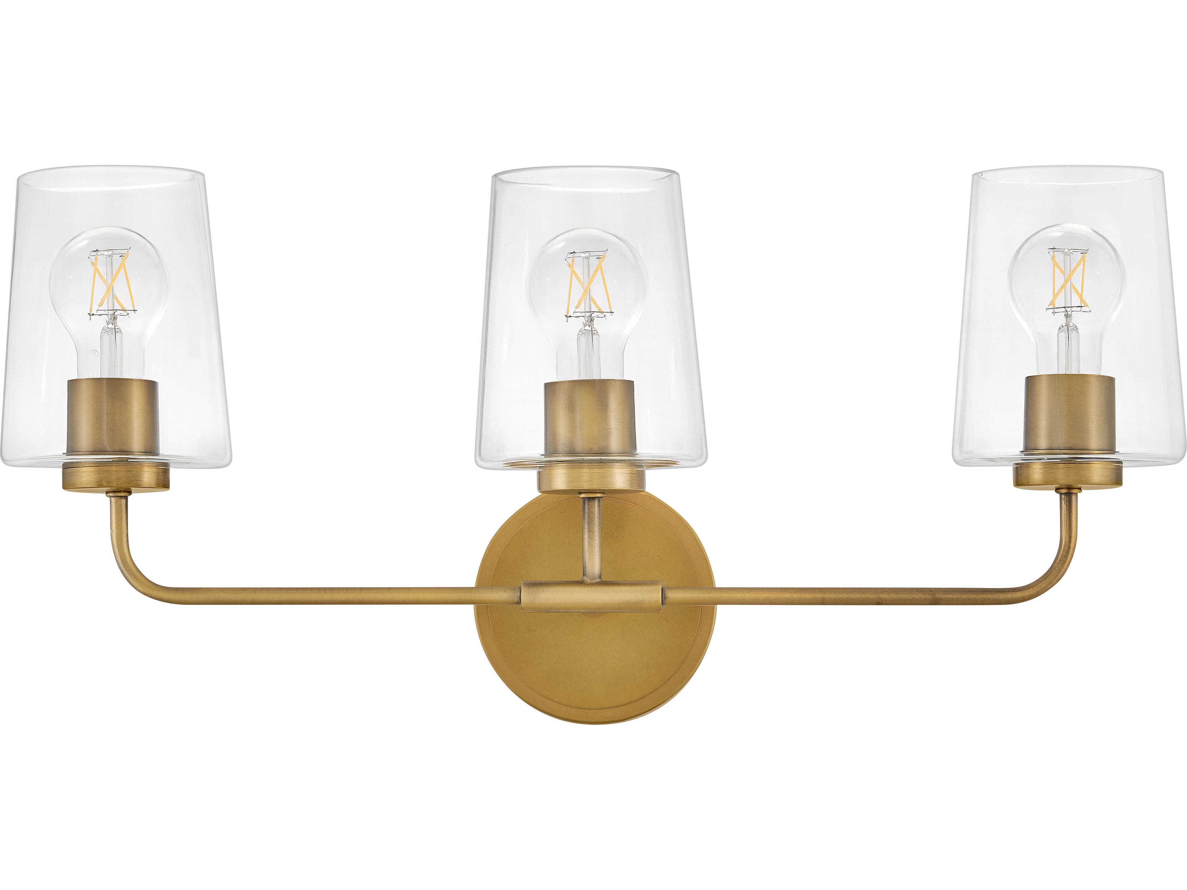 Lark Living Kline 3-Light Heritage Brass Vanity Light