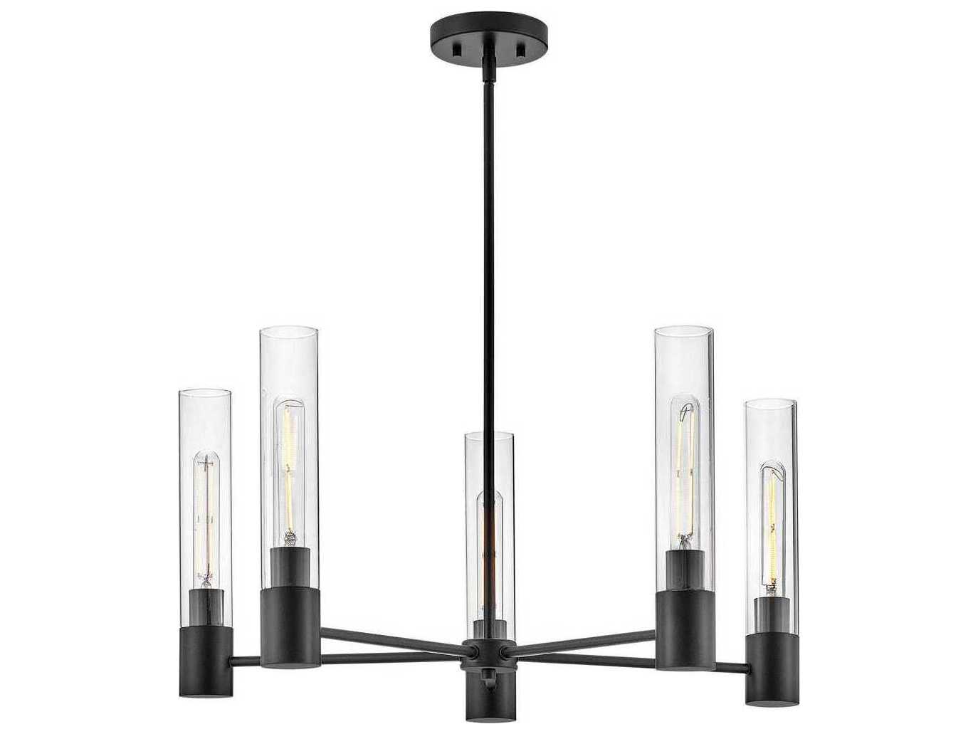 Lark Living Shea 5-Light Black Cylinder Chandelier