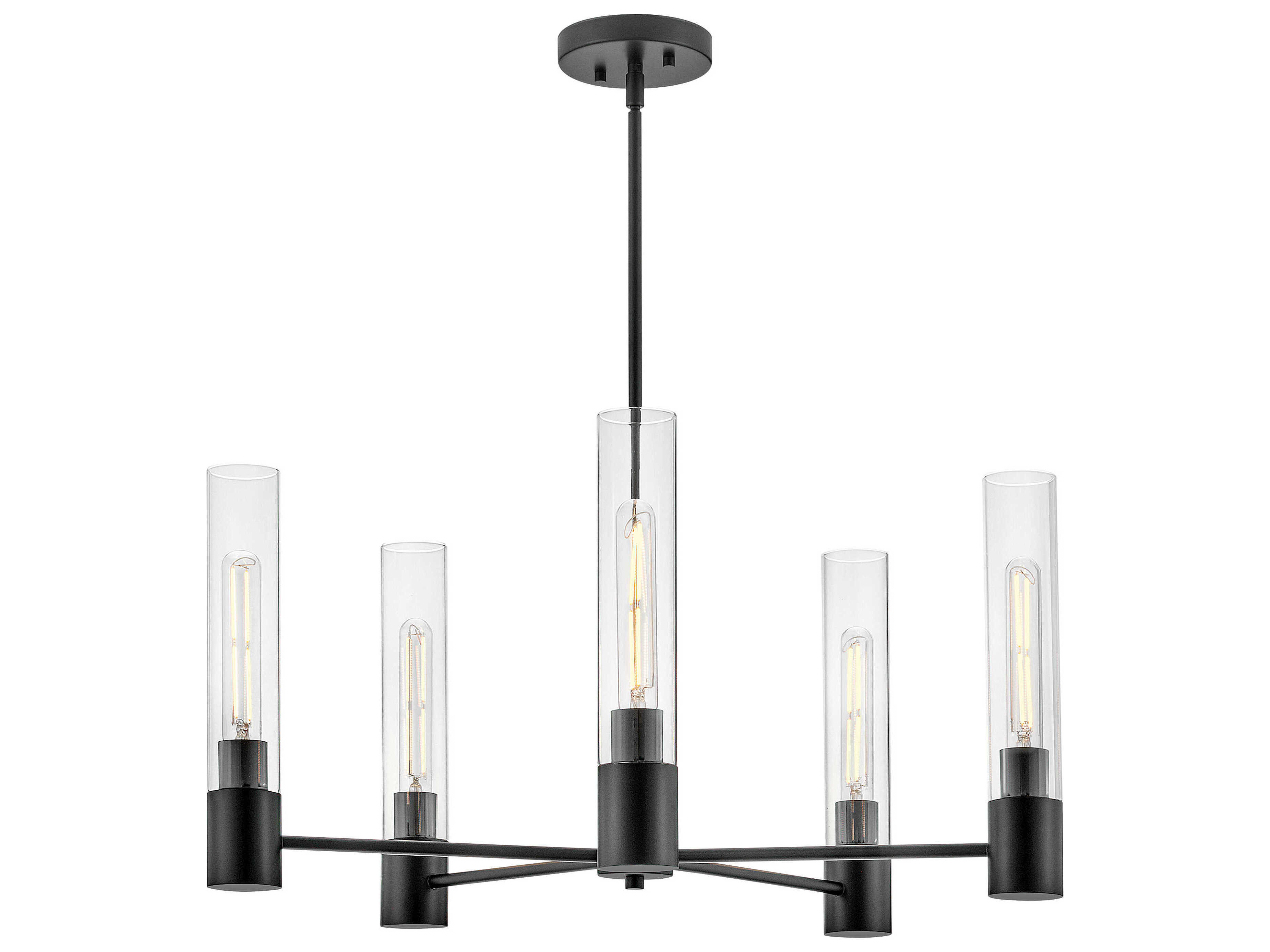 Lark Living Shea 5-Light Black Cylinder Chandelier