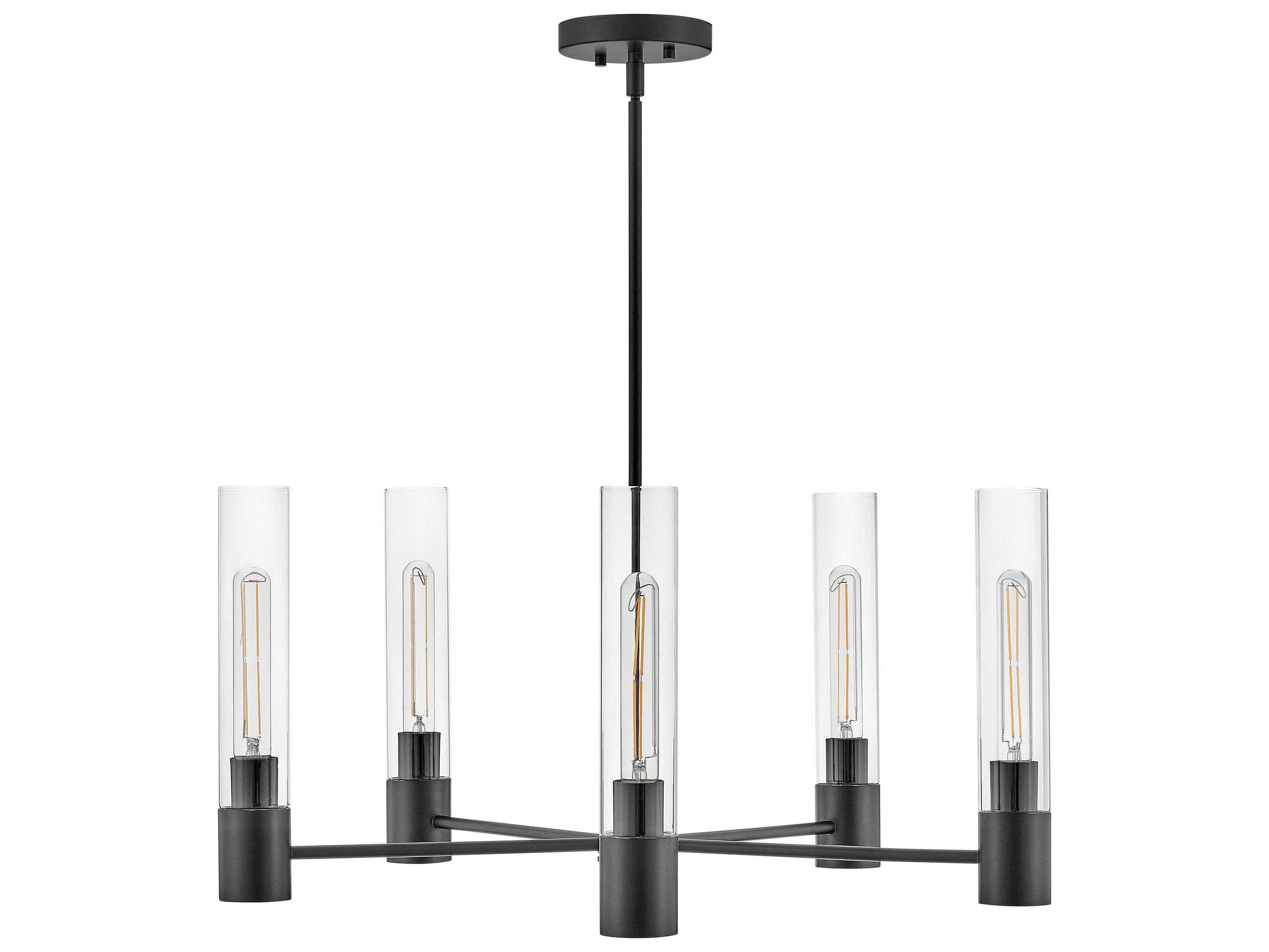 Lark Living Shea 5-Light Black Cylinder Chandelier