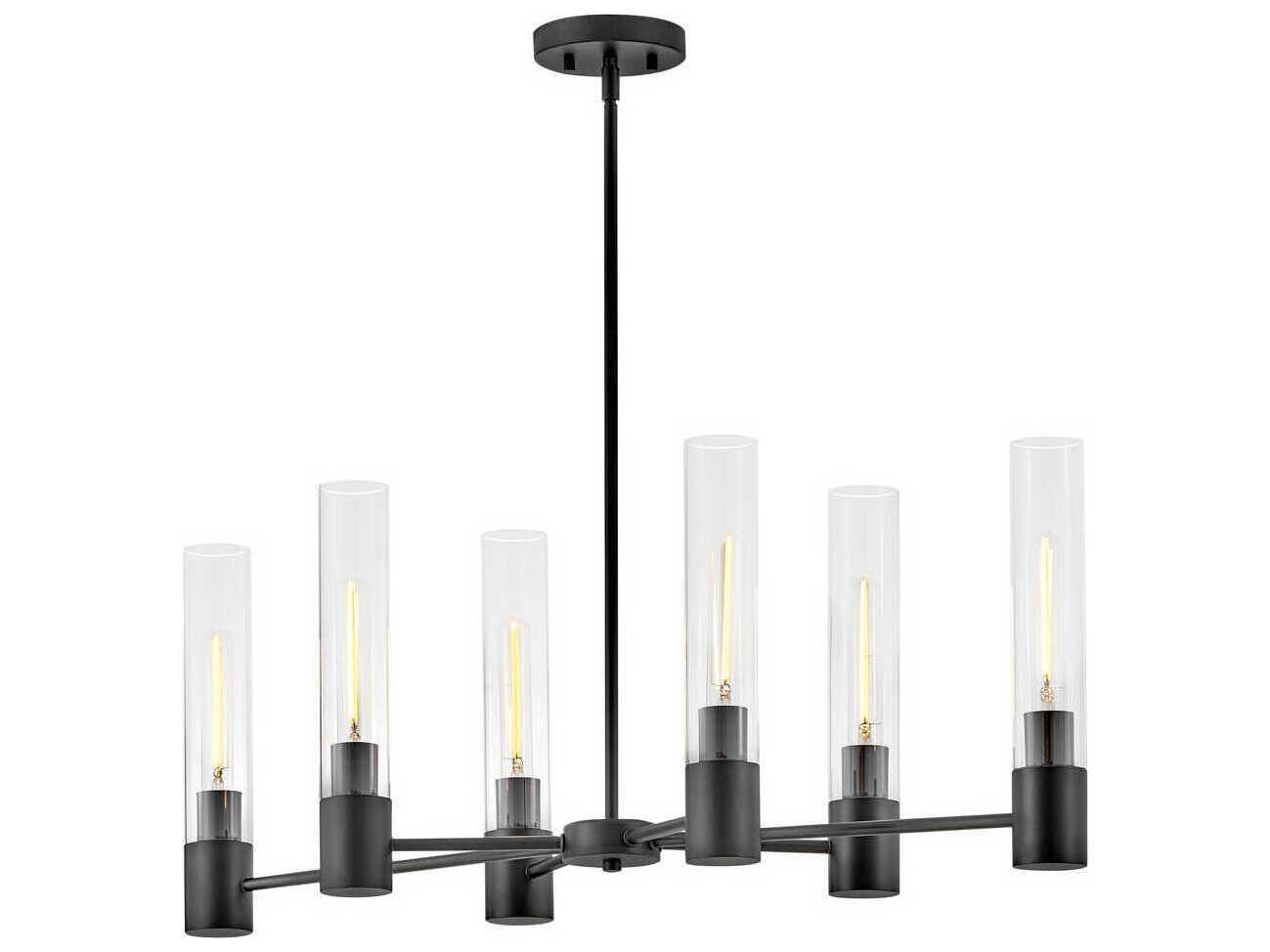 Lark Living Shea 6-Light Black Linear Island Pendant