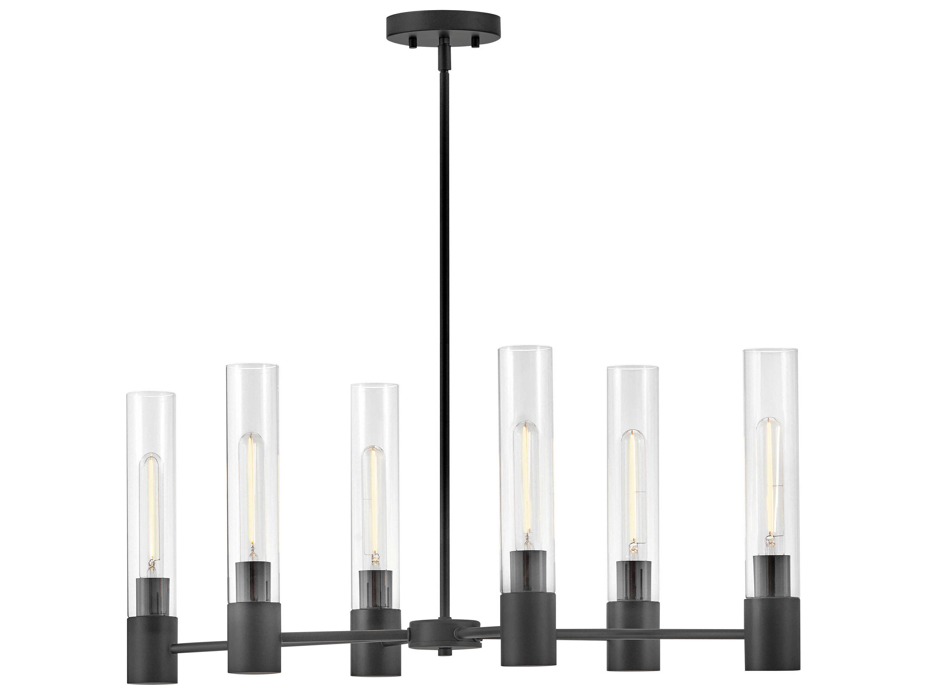 Lark Living Shea 6-Light Black Linear Island Pendant