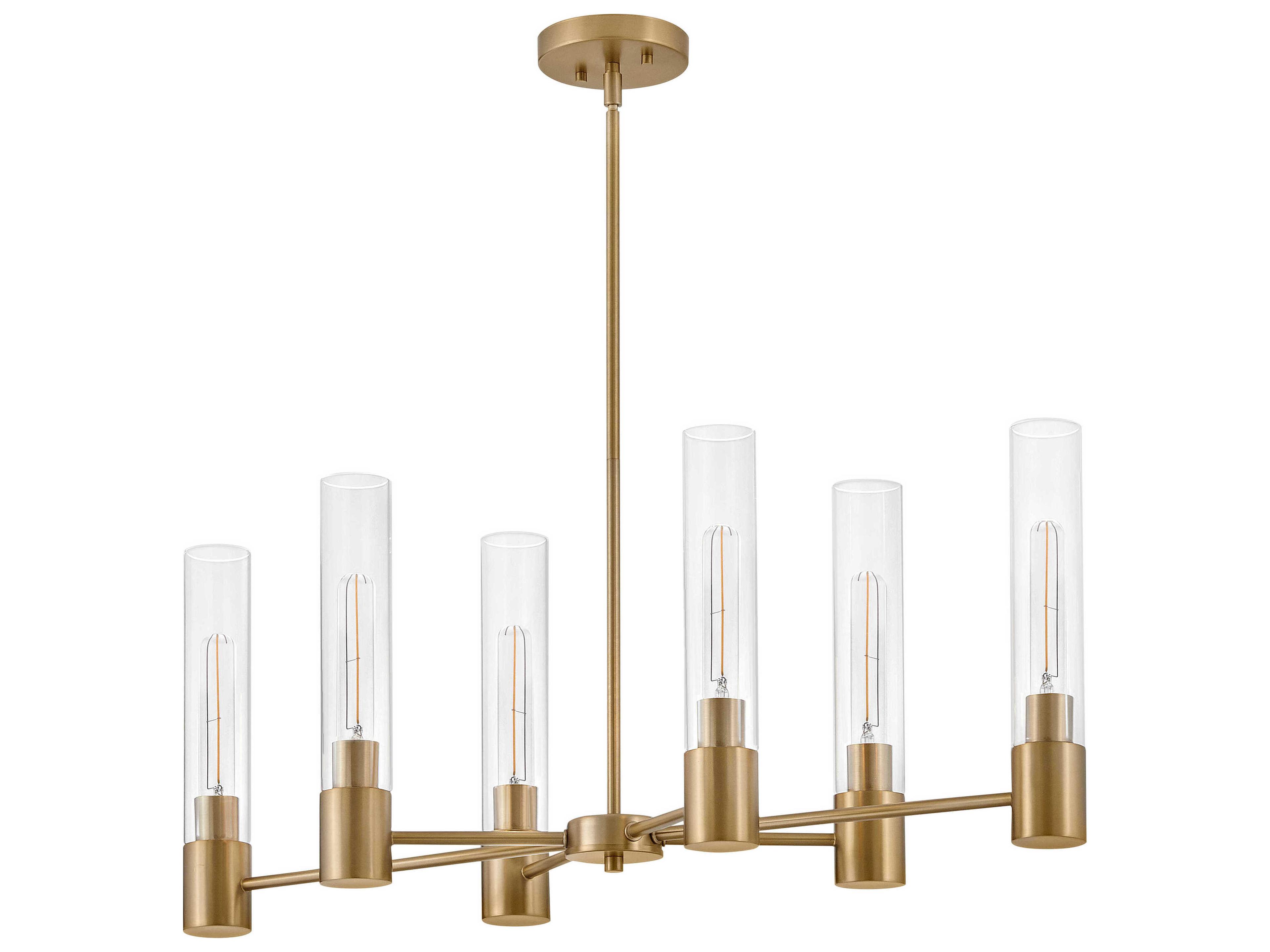 Lark Living Shea 6-Light Lacquered Brass Linear Island Pendant