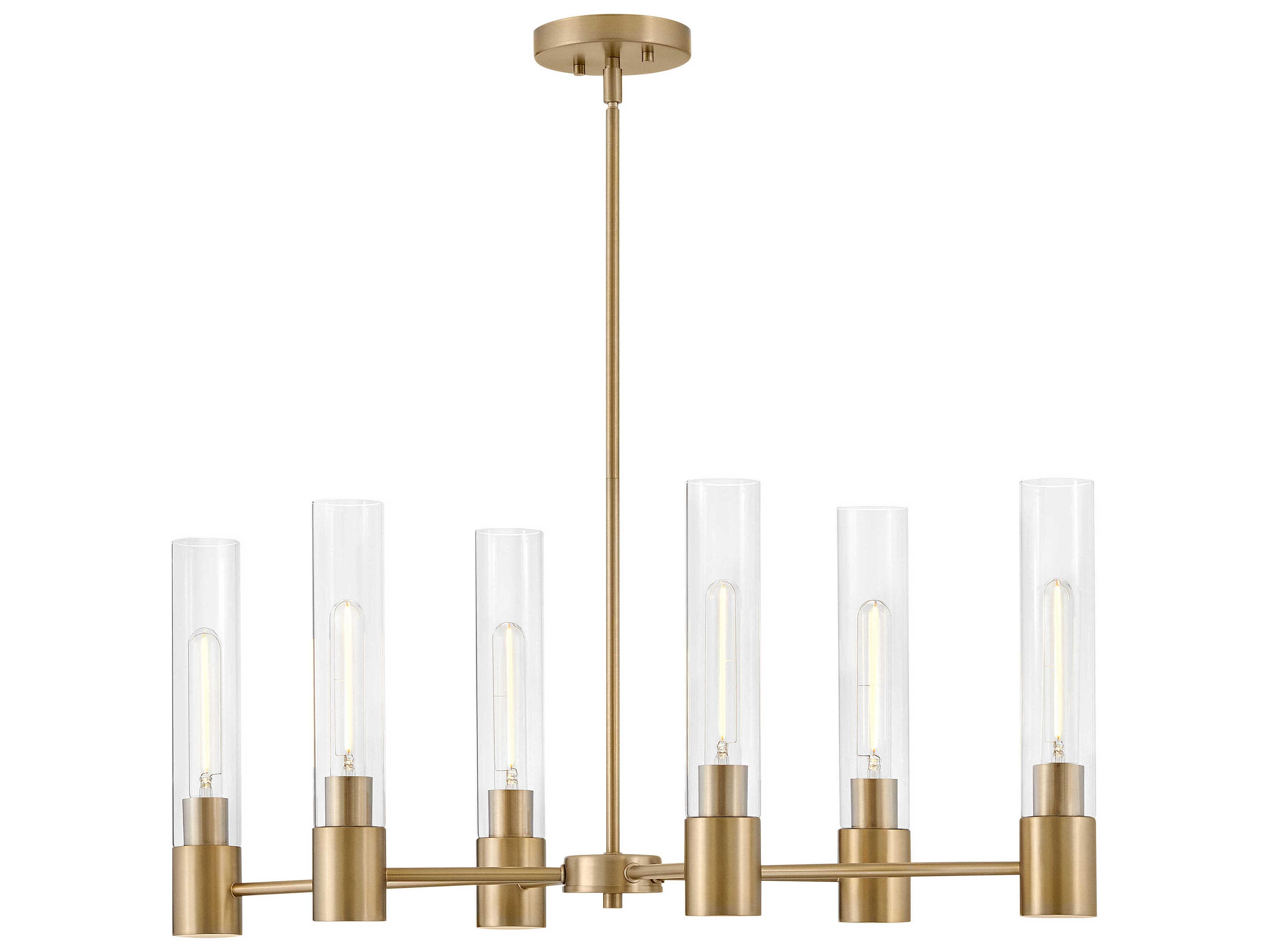 Lark Living Shea 6-Light Lacquered Brass Linear Island Pendant