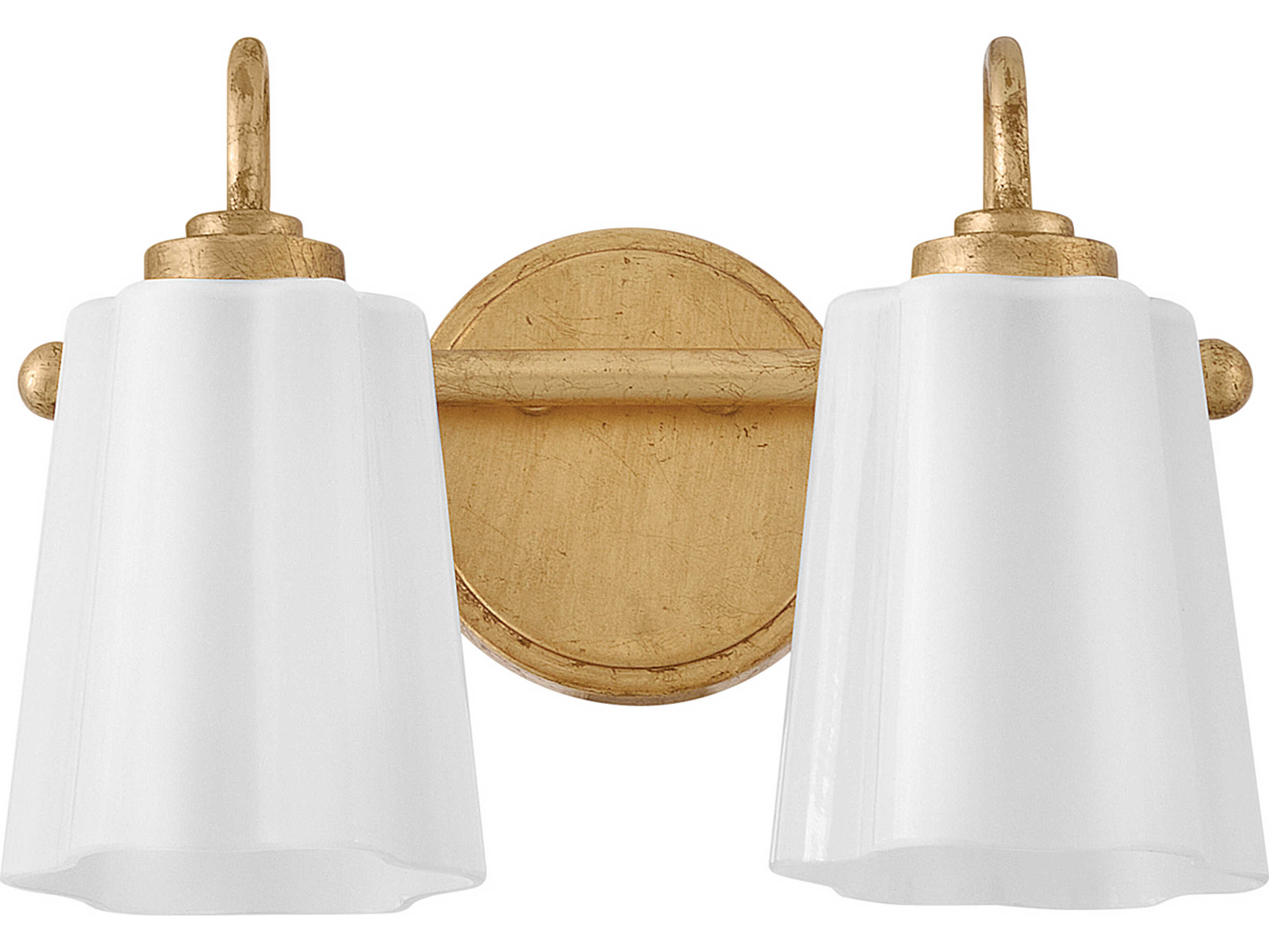 Lark Living Honey 2-Light Distressed Brass Vanity Light