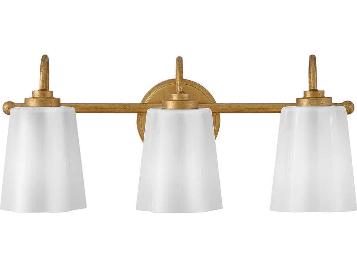 Lark Living Honey 3-Light Distressed Brass Vanity Light