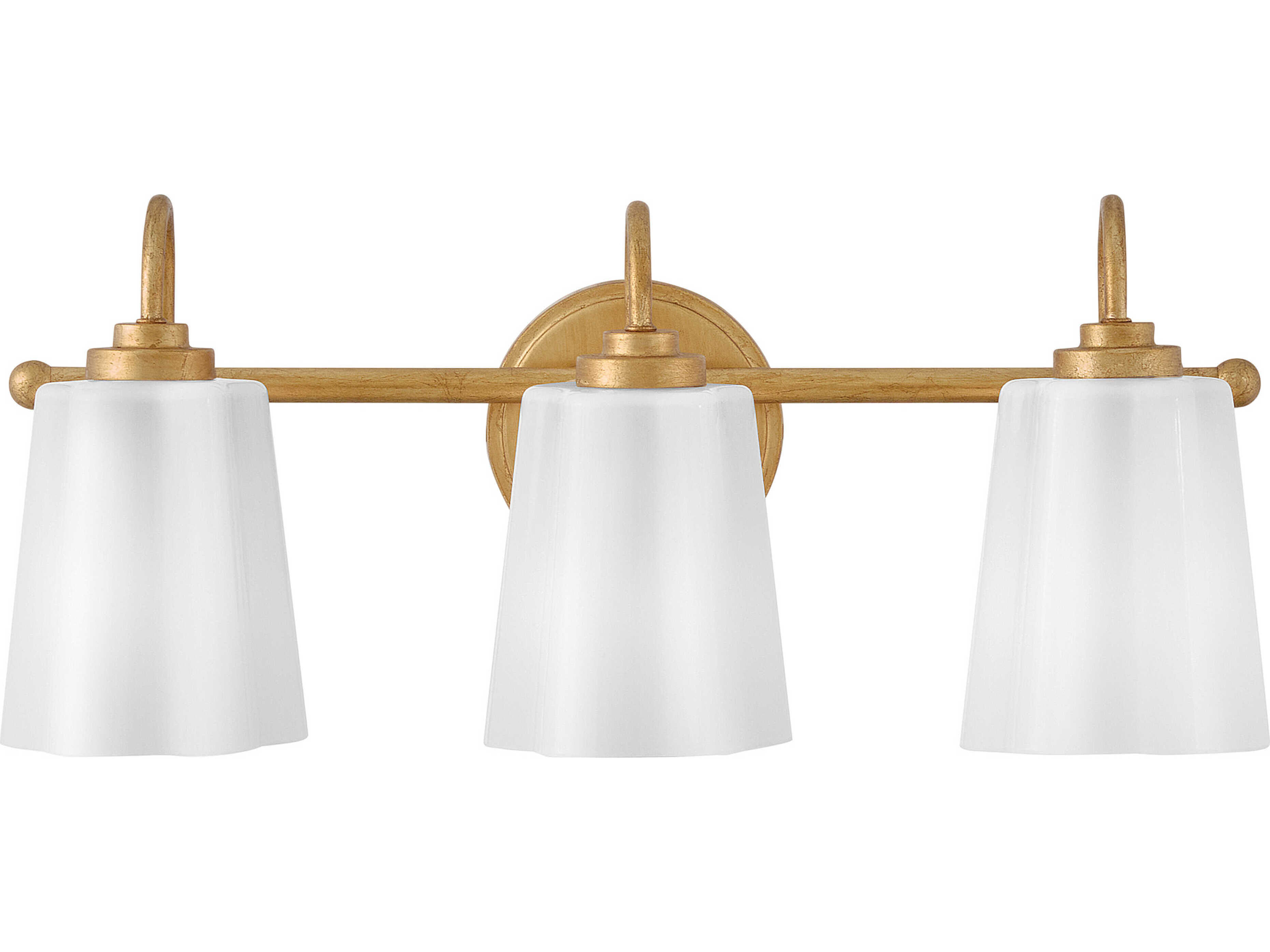 Lark Living Honey 3-Light Distressed Brass Vanity Light