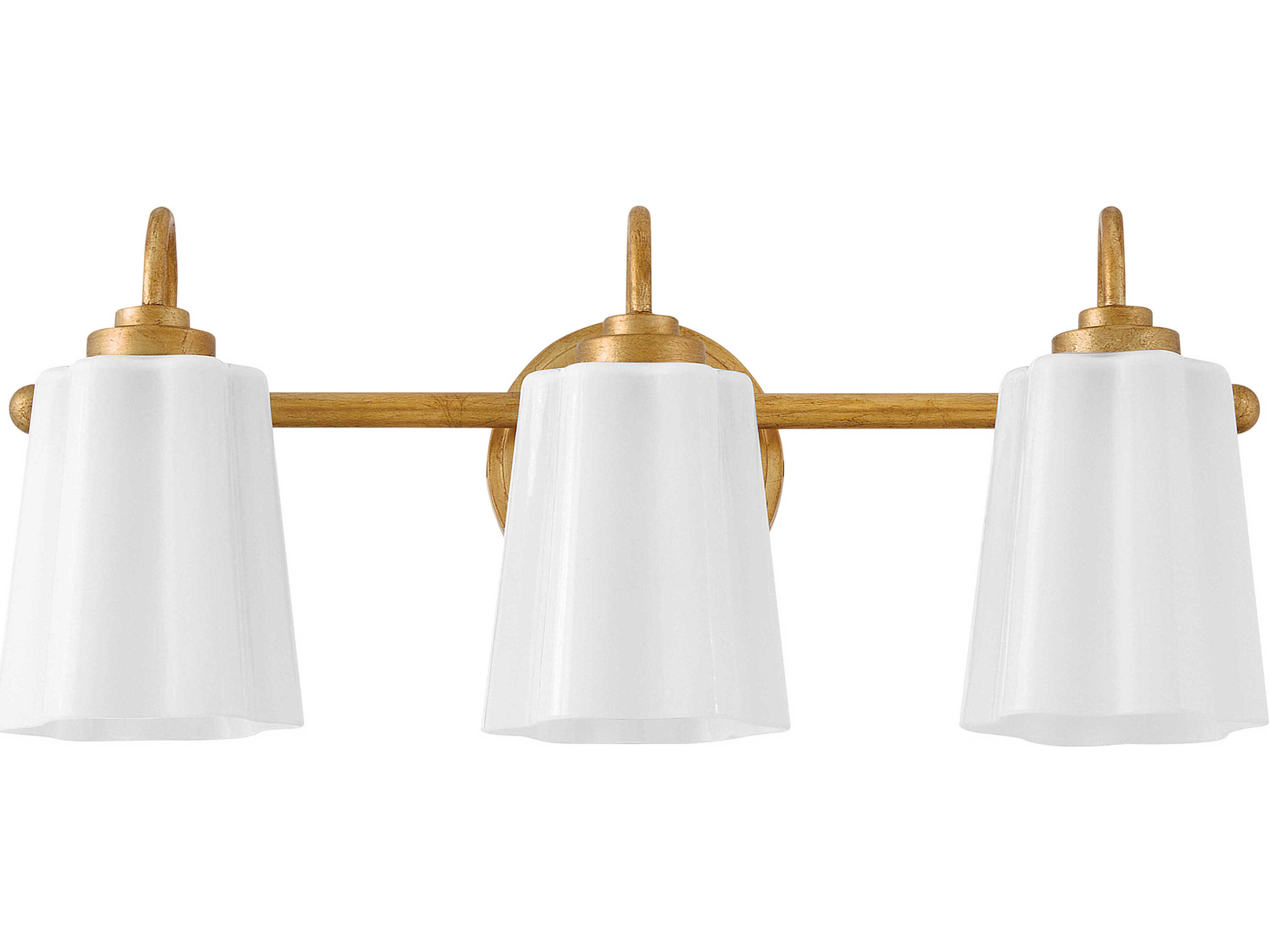 Lark Living Honey 3-Light Distressed Brass Vanity Light