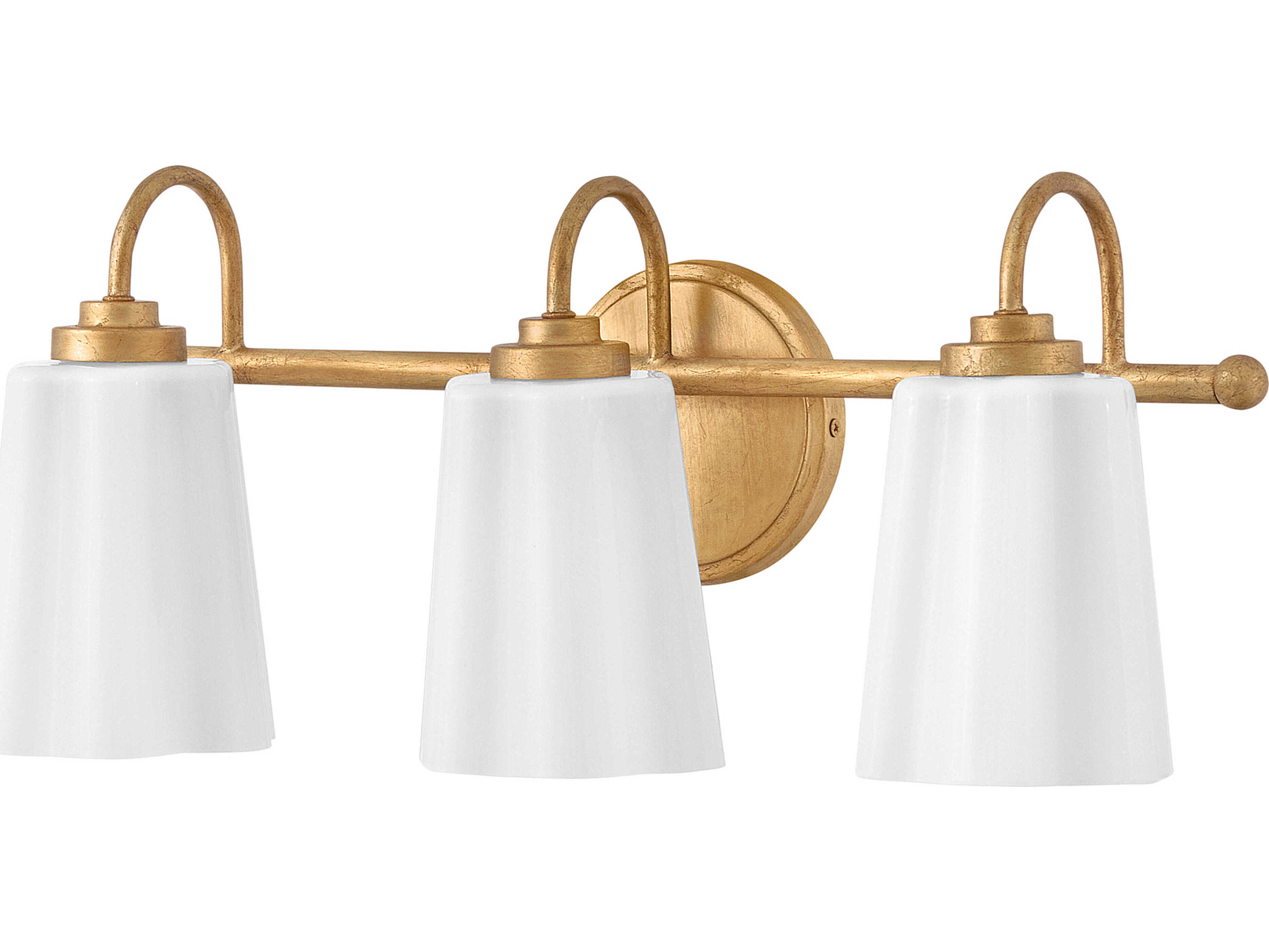 Lark Living Honey 3-Light Distressed Brass Vanity Light