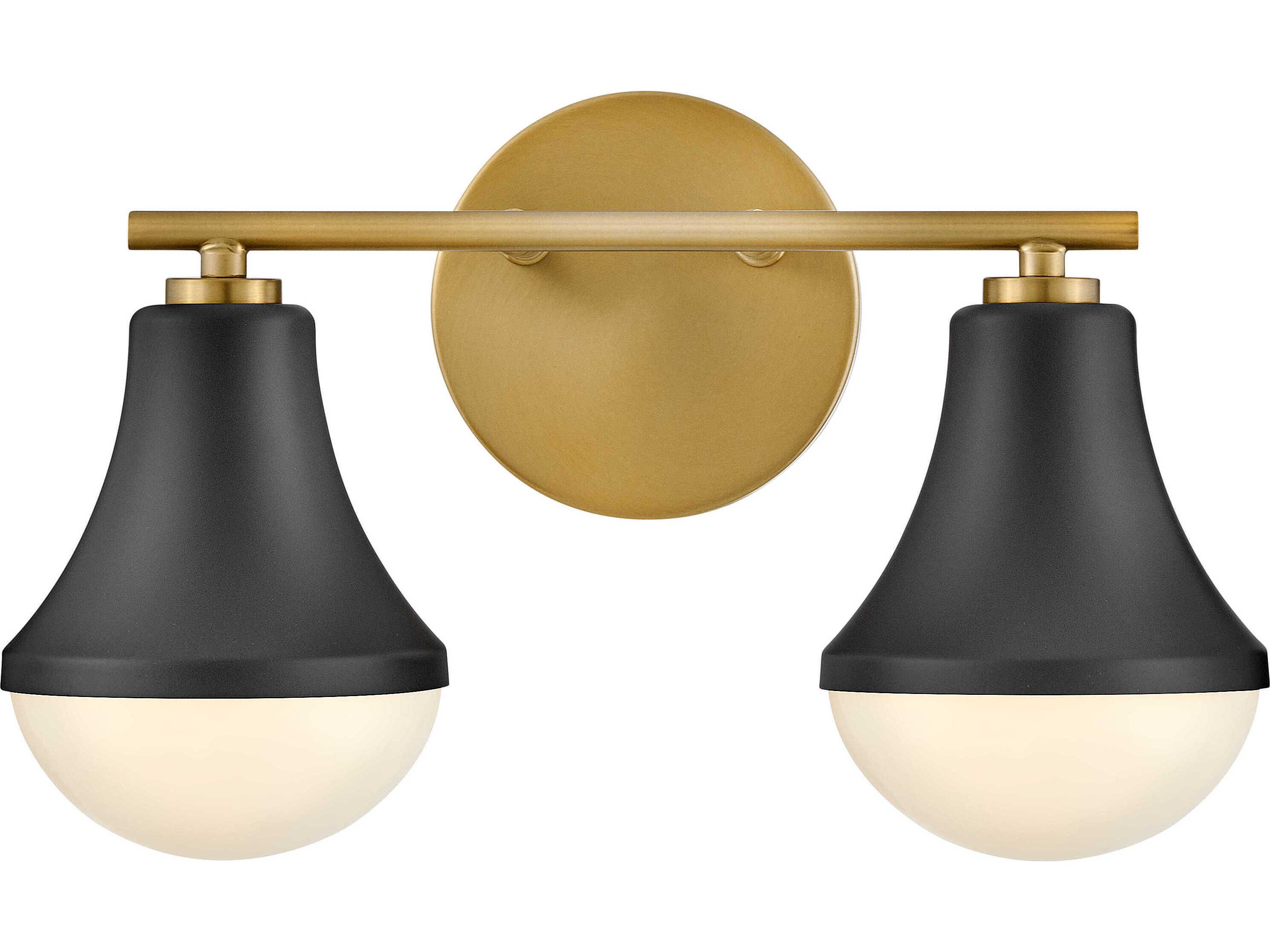 Lark Living Haddie 2-Light Black Lacquered Brass Vanity Light