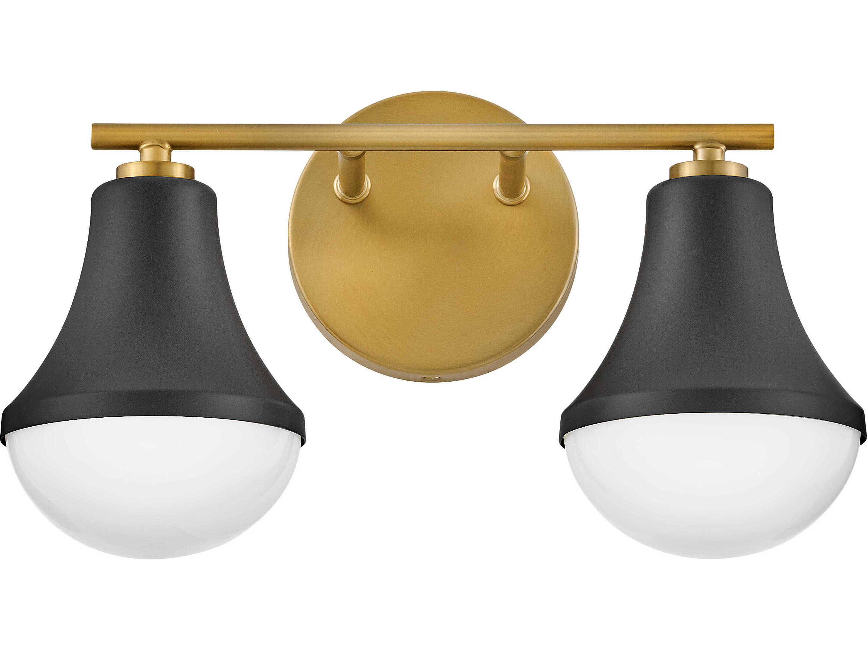 Lark Living Haddie 2-Light Black Lacquered Brass Vanity Light