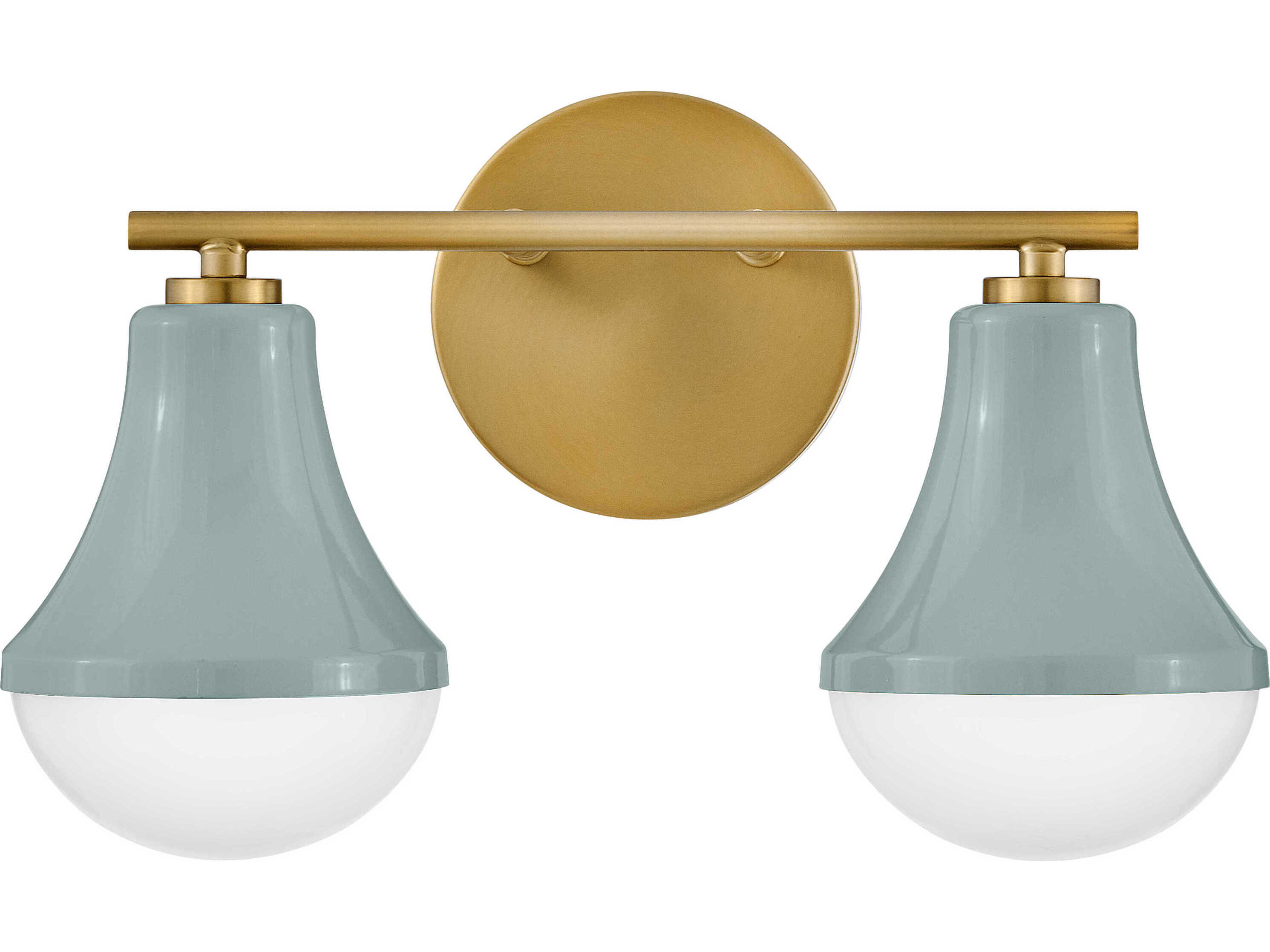 Lark Living Haddie 2-Light Seafoam Lacquered Brass Green Vanity Light