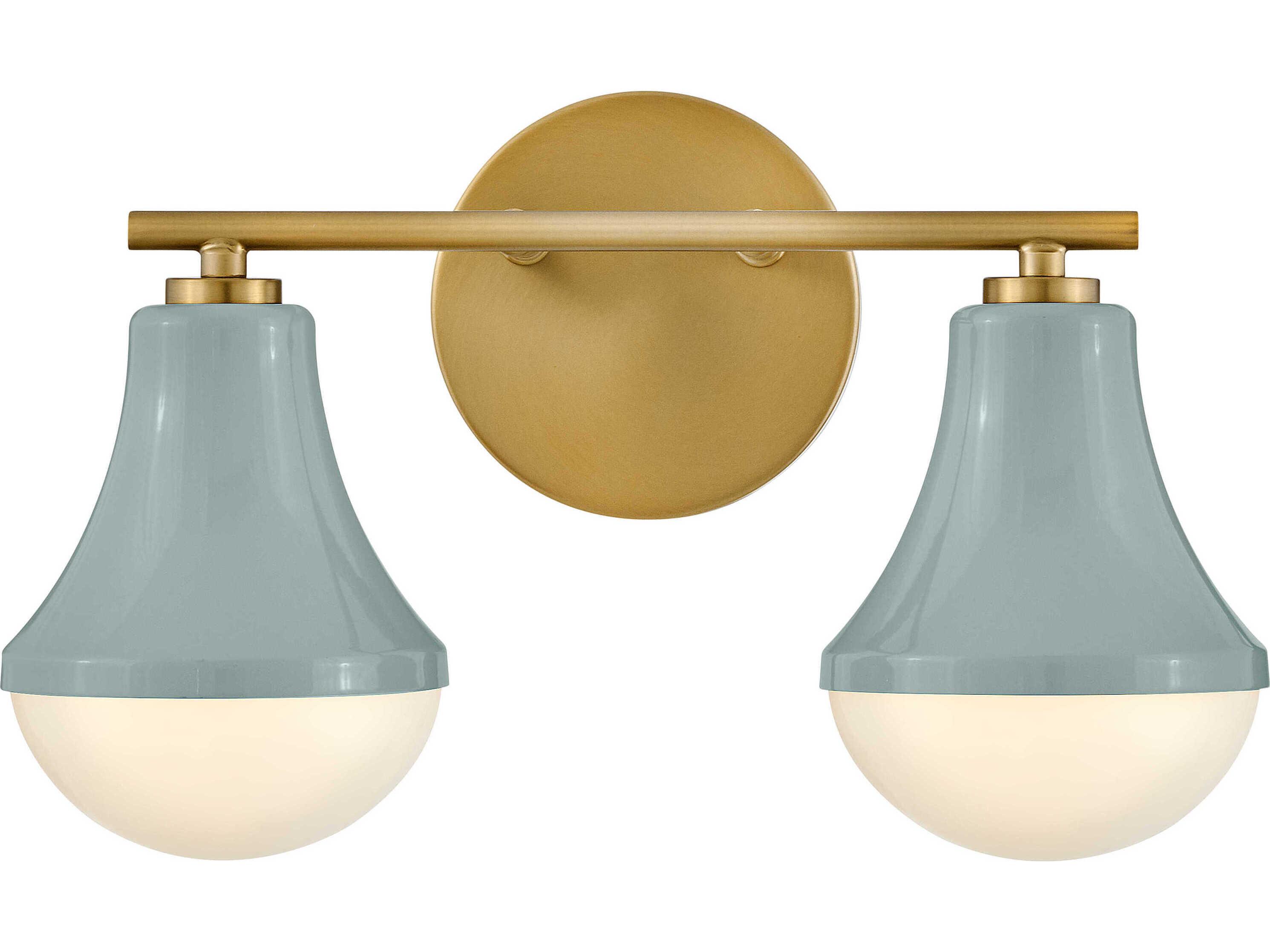 Lark Living Haddie 2-Light Seafoam Lacquered Brass Green Vanity Light