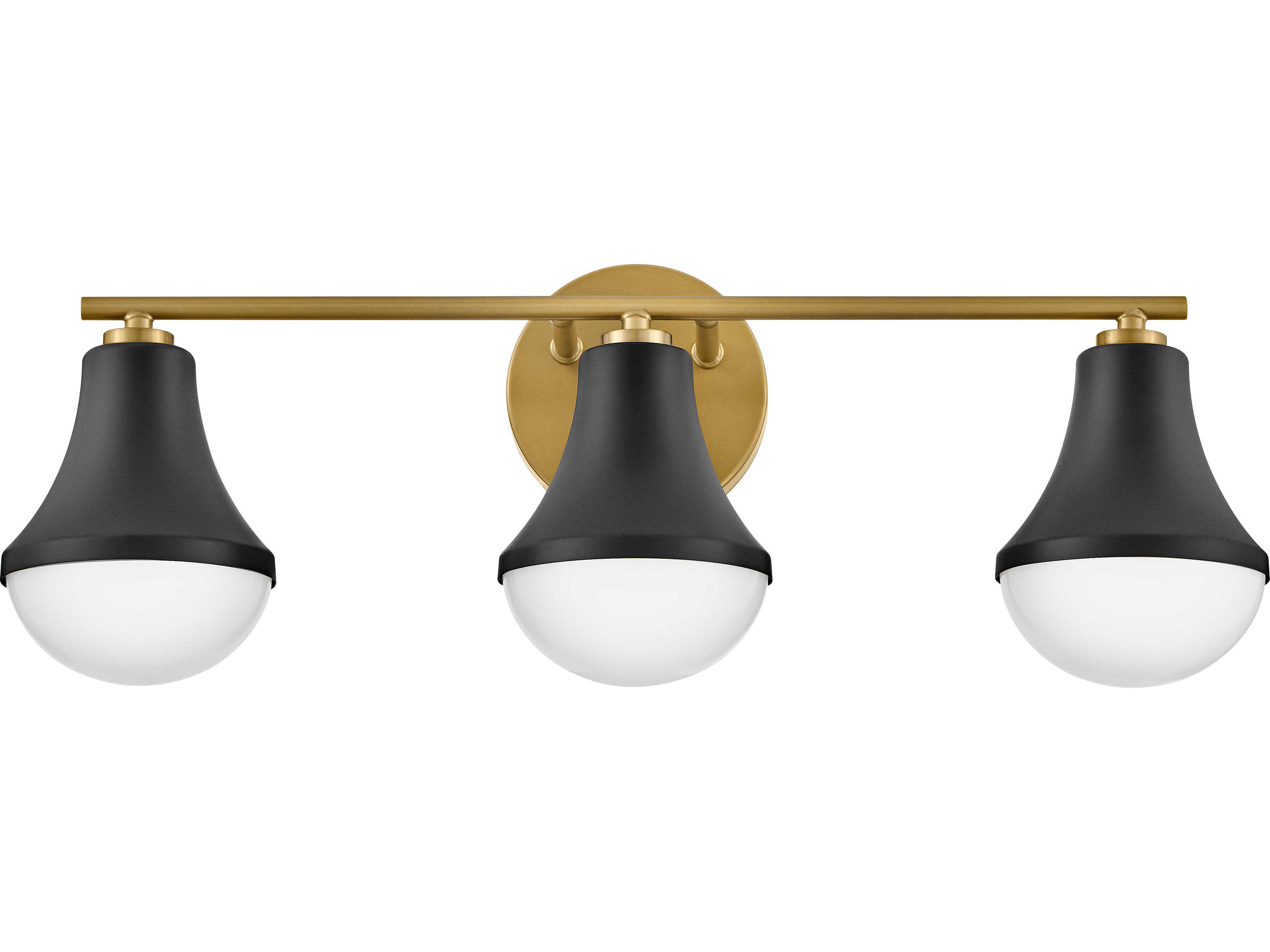 Lark Living Haddie 3-Light Black Lacquered Brass Vanity Light