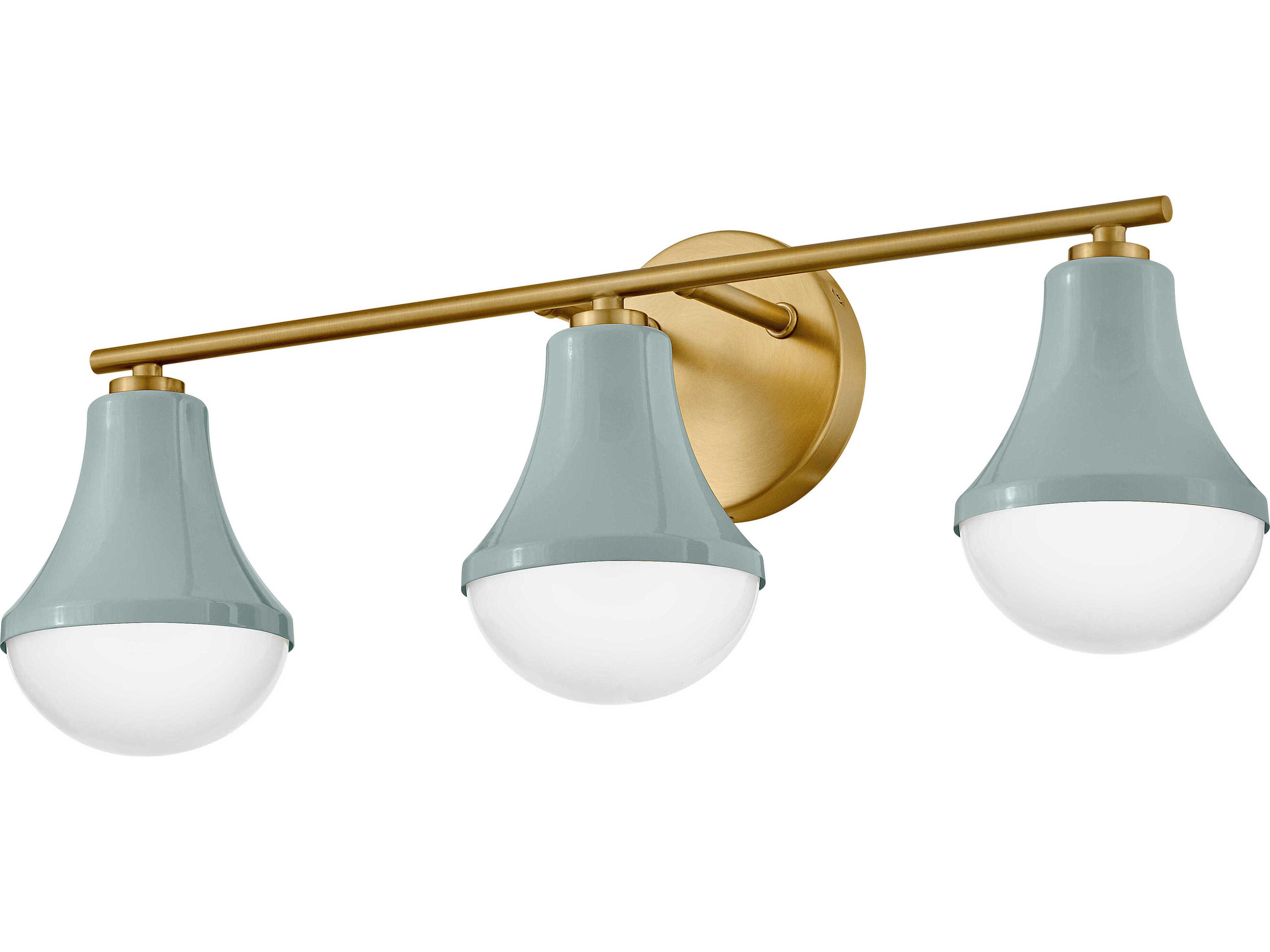 Lark Living Haddie 3-Light Seafoam Lacquered Brass Green Vanity Light